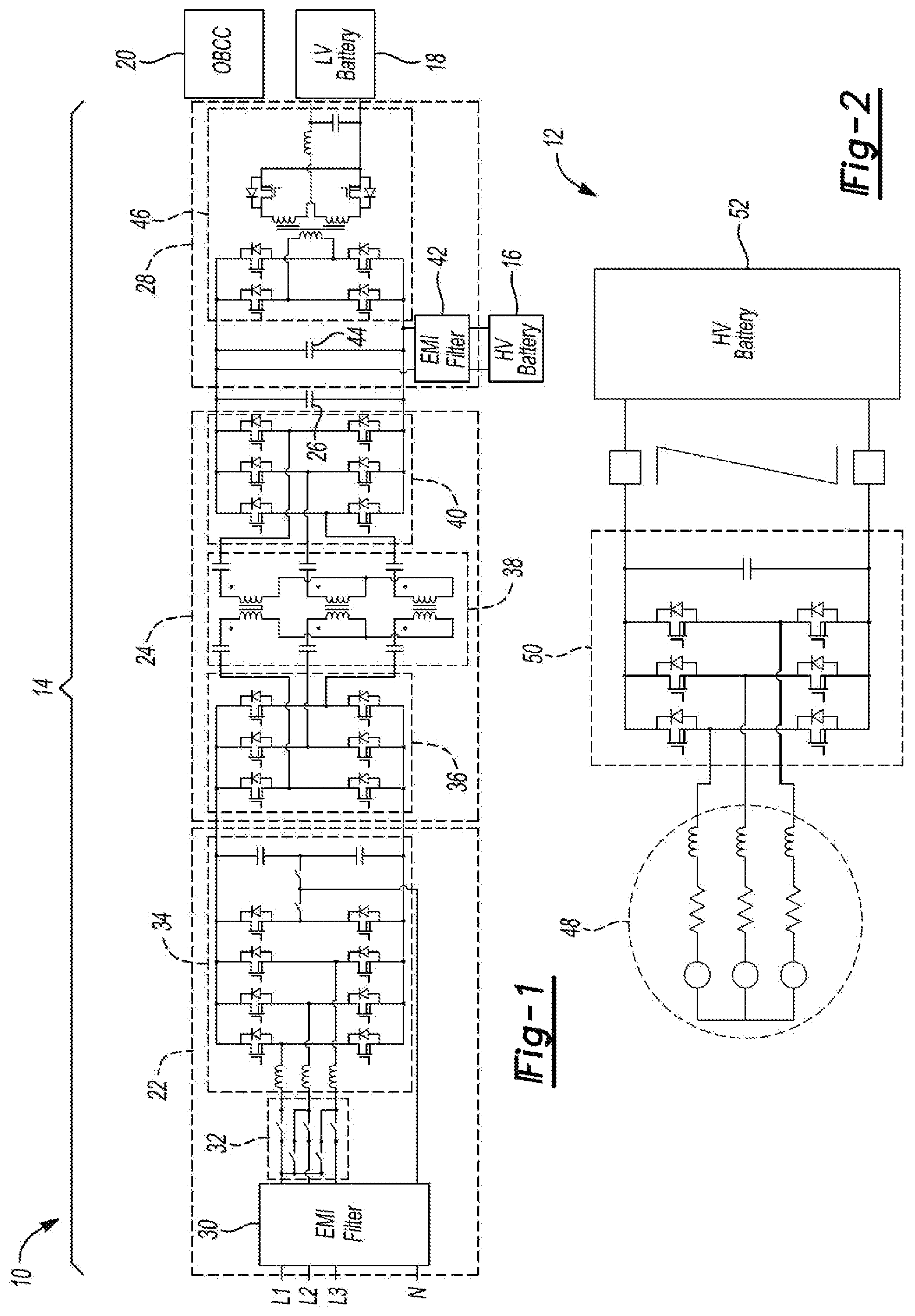 Patent US12319156 Figure 1 – Magnetic integration of high voltage to low voltage DC/DC power converter with inverter system controller battery current control module system