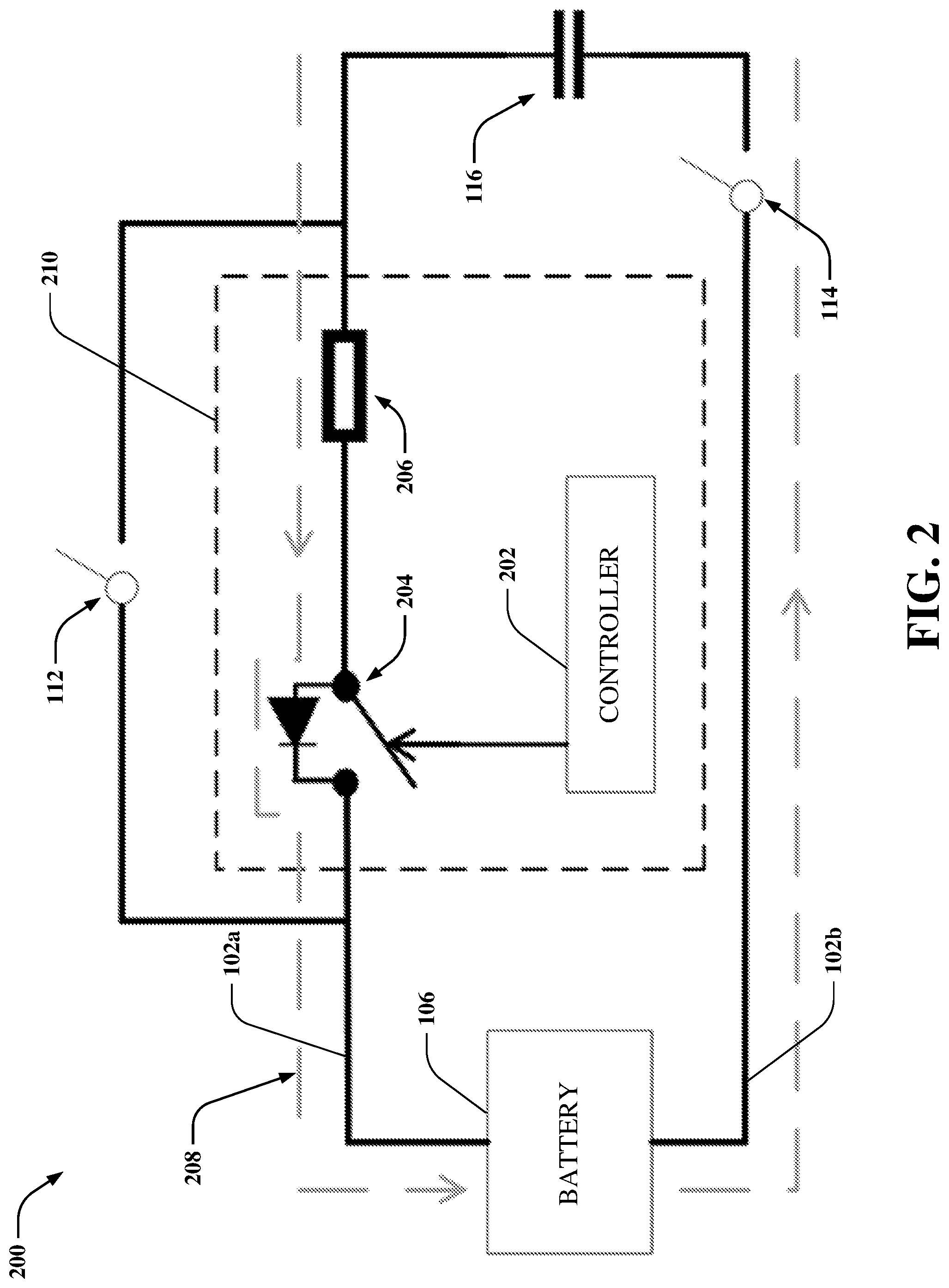 Patent US12319162 Figure 2 – Pre-charging using an on-board charger and electric-vehicle high-voltage architecture