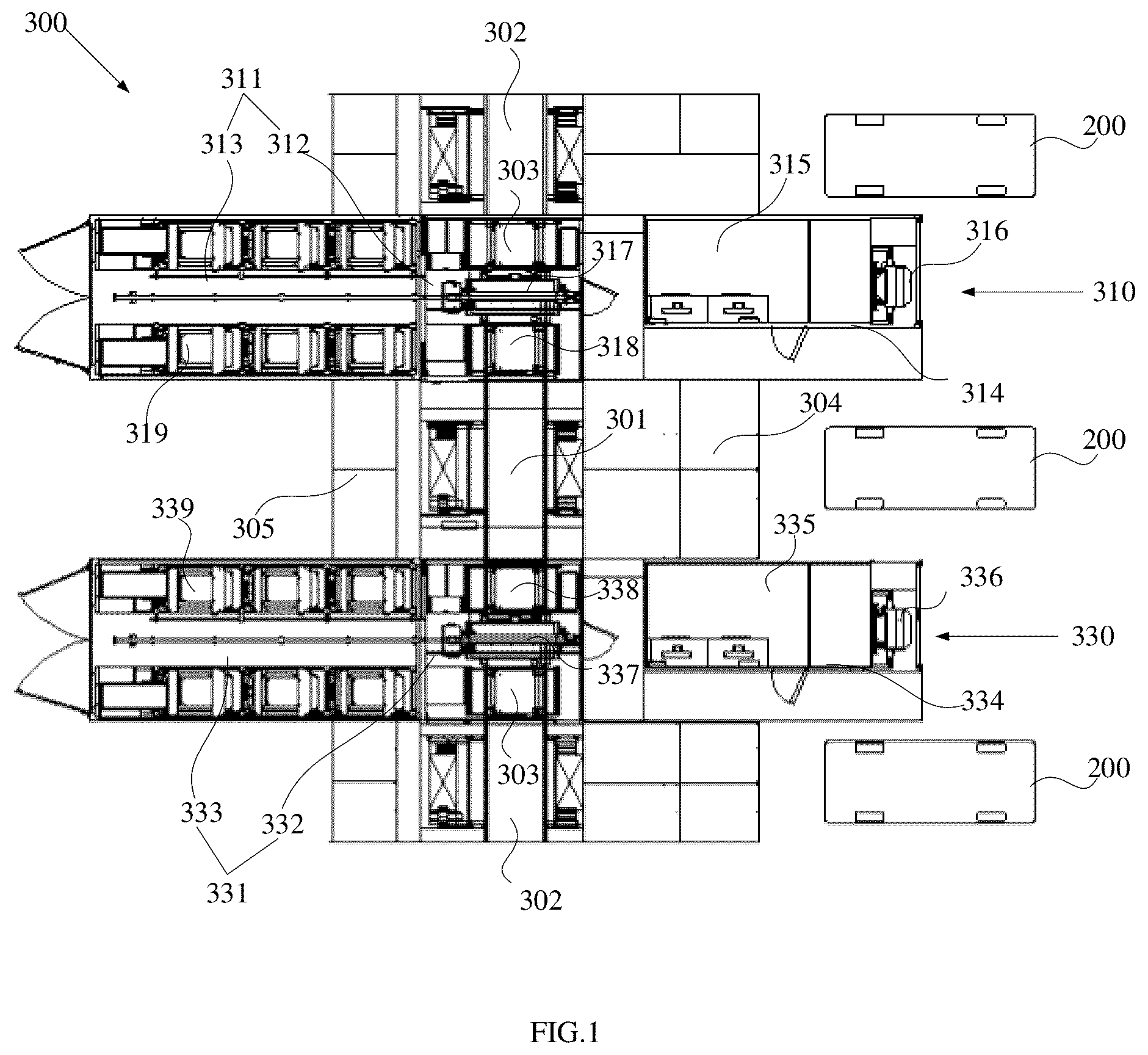 Patent US12319168 Figure 1 – Battery swapping station and control method therefor