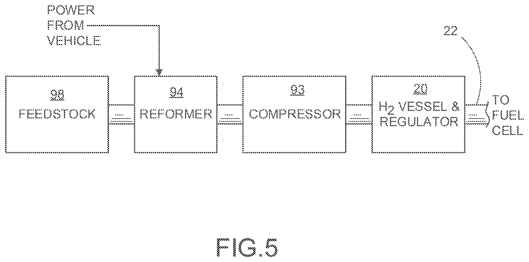 Patent US12319172 Figure 5 – Fuel cell auxiliary power generation system for a vehicle