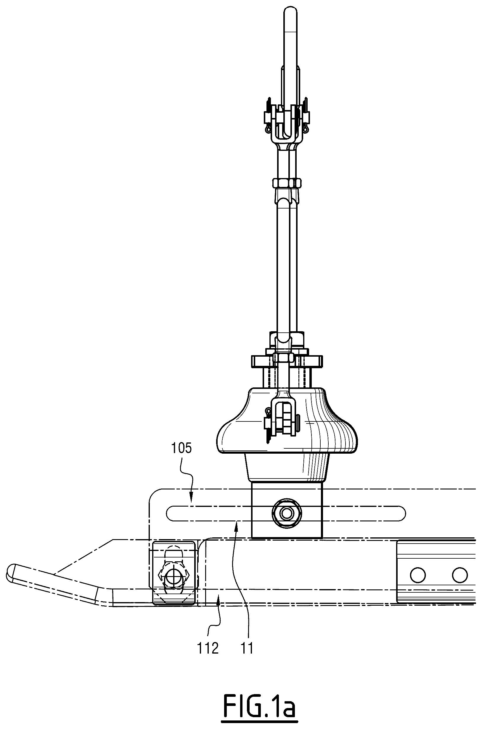 Patent US12319173 Figure 2 – Insulating support assembly for a catenary adapted for powering an electrical vehicle, notably a tram or a trolleybus, and related catenary