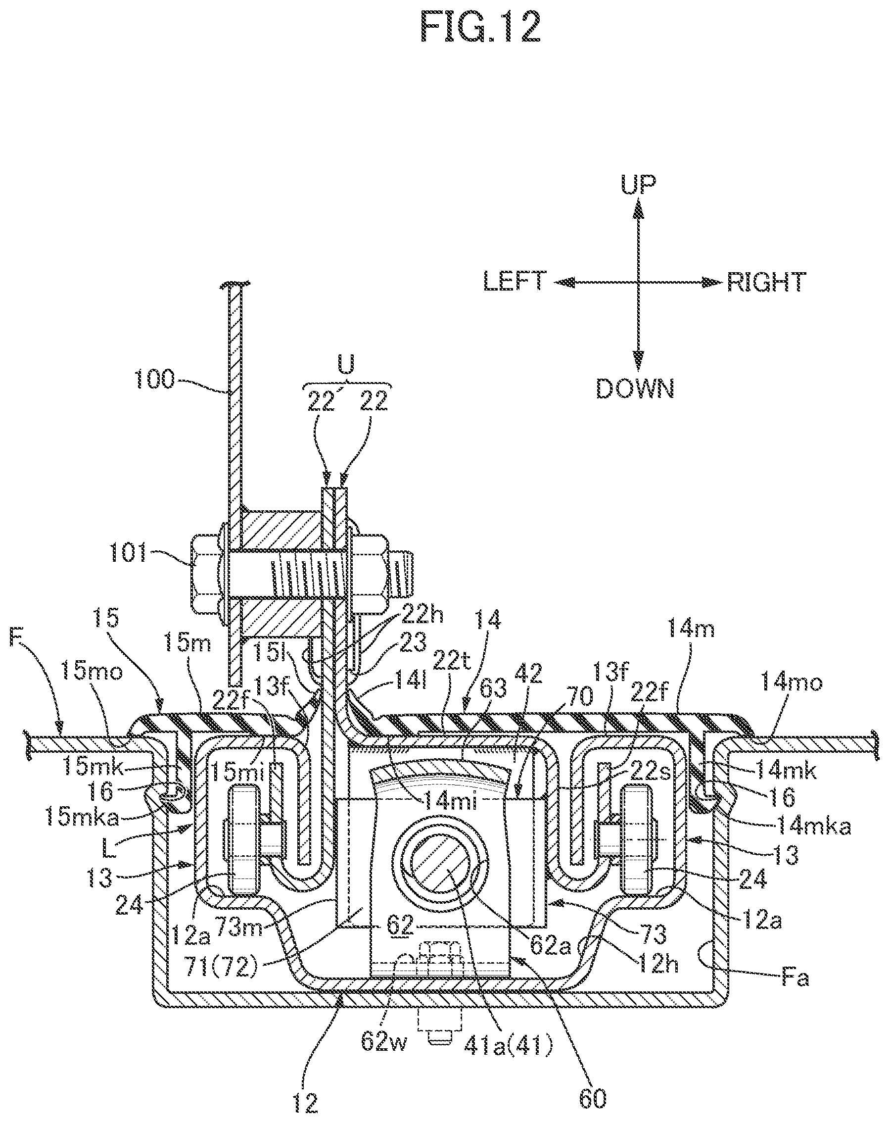 Patent US12319174 Figure 12 – Adjusting device of front and rear positions of seat
