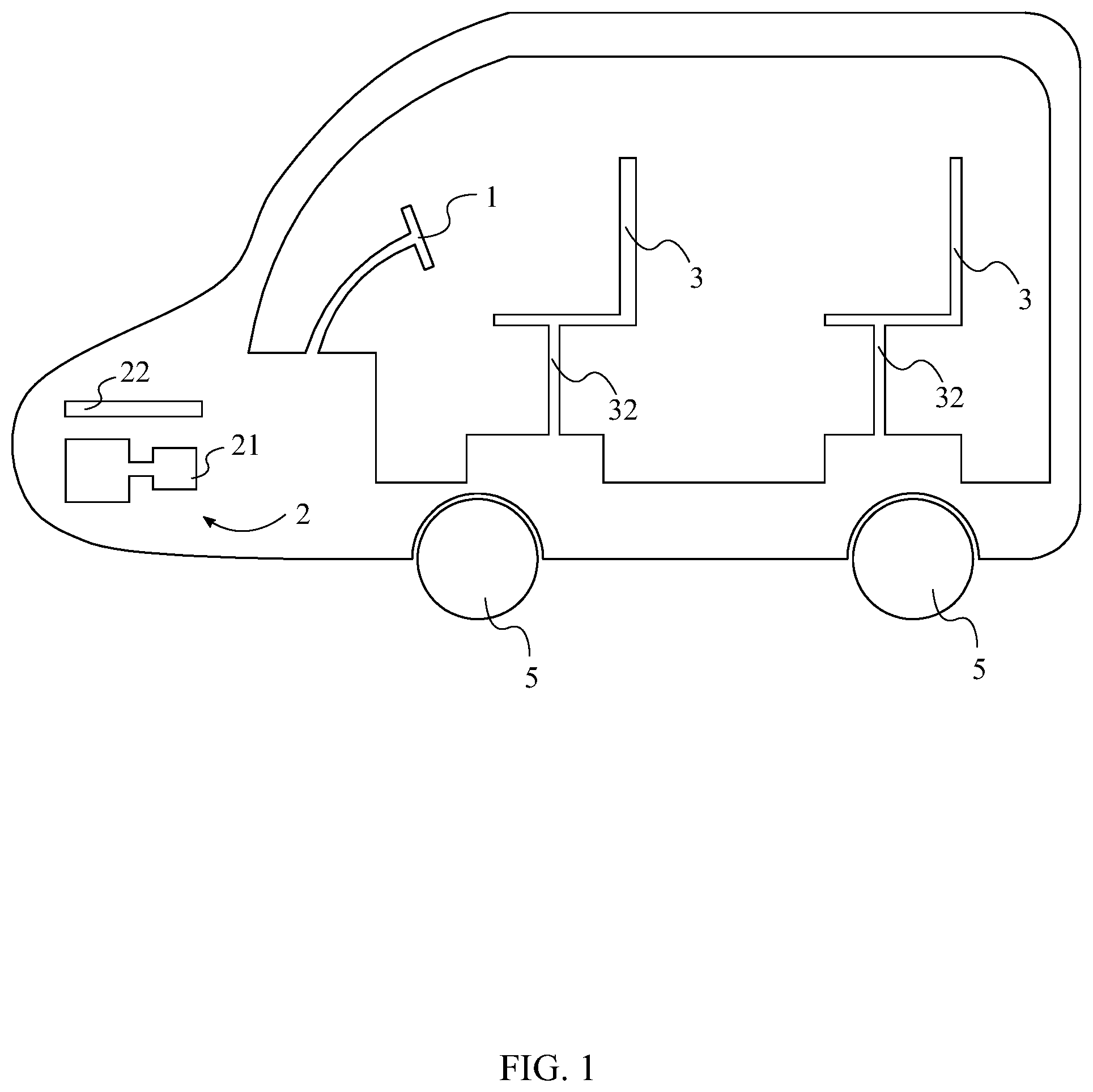 Patent US12319178 — Elevated vehicle system — Figure 1