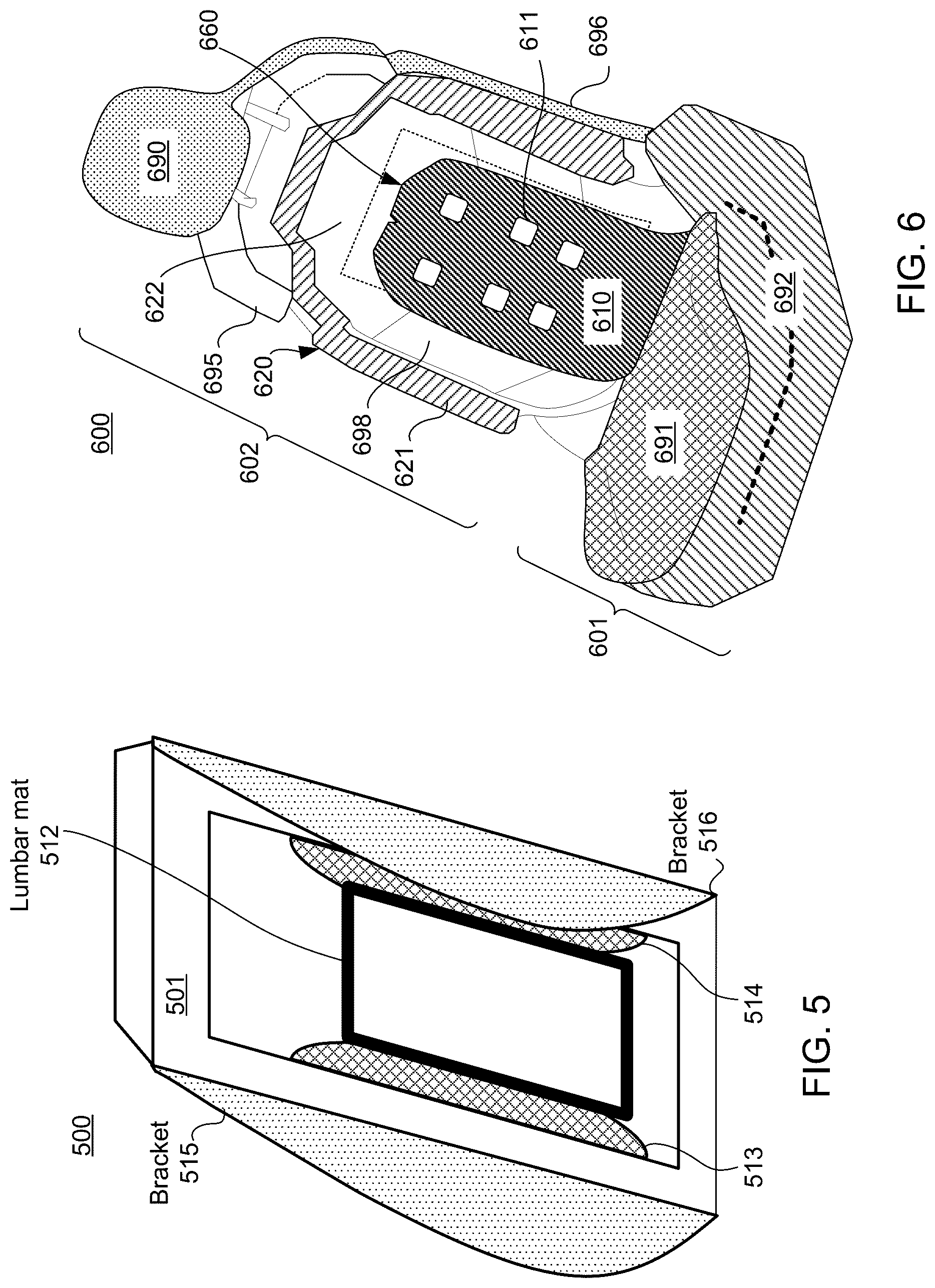 Patent US12319180 Figure 3 – Integrated lumbar mat system