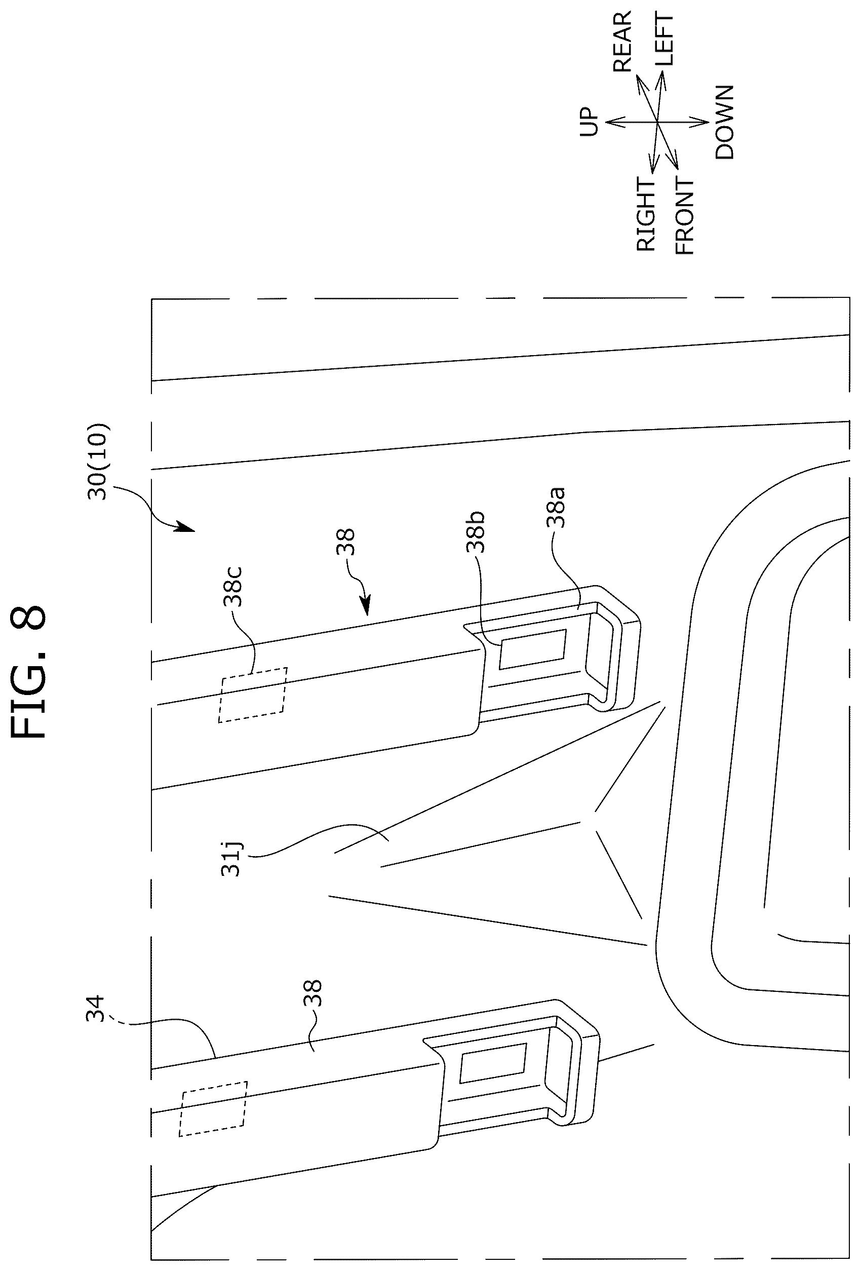 Patent US12319182 Figure 8 – Conveyance seat