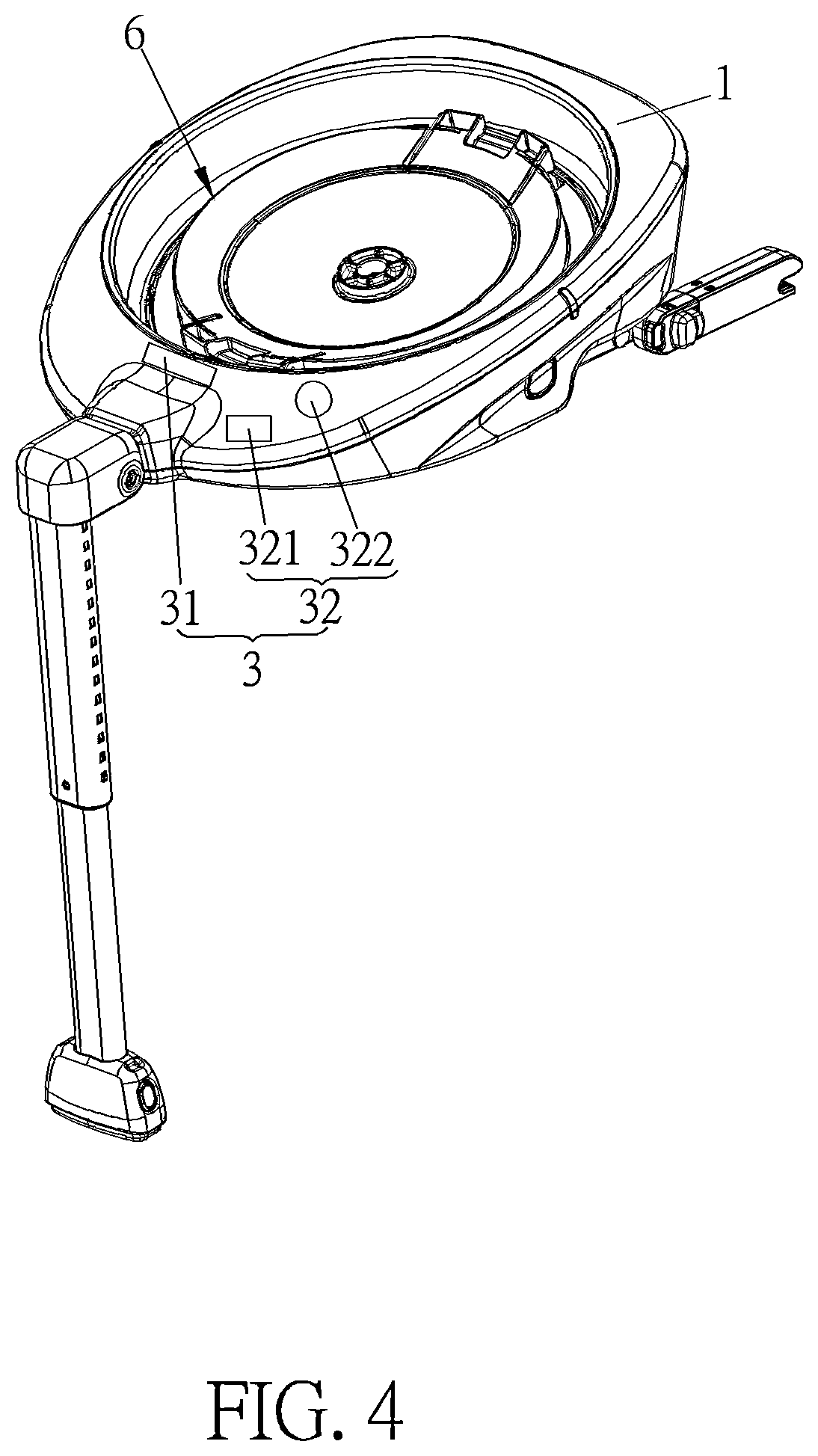 Patent US12319186 Figure 4 – Child safety seat