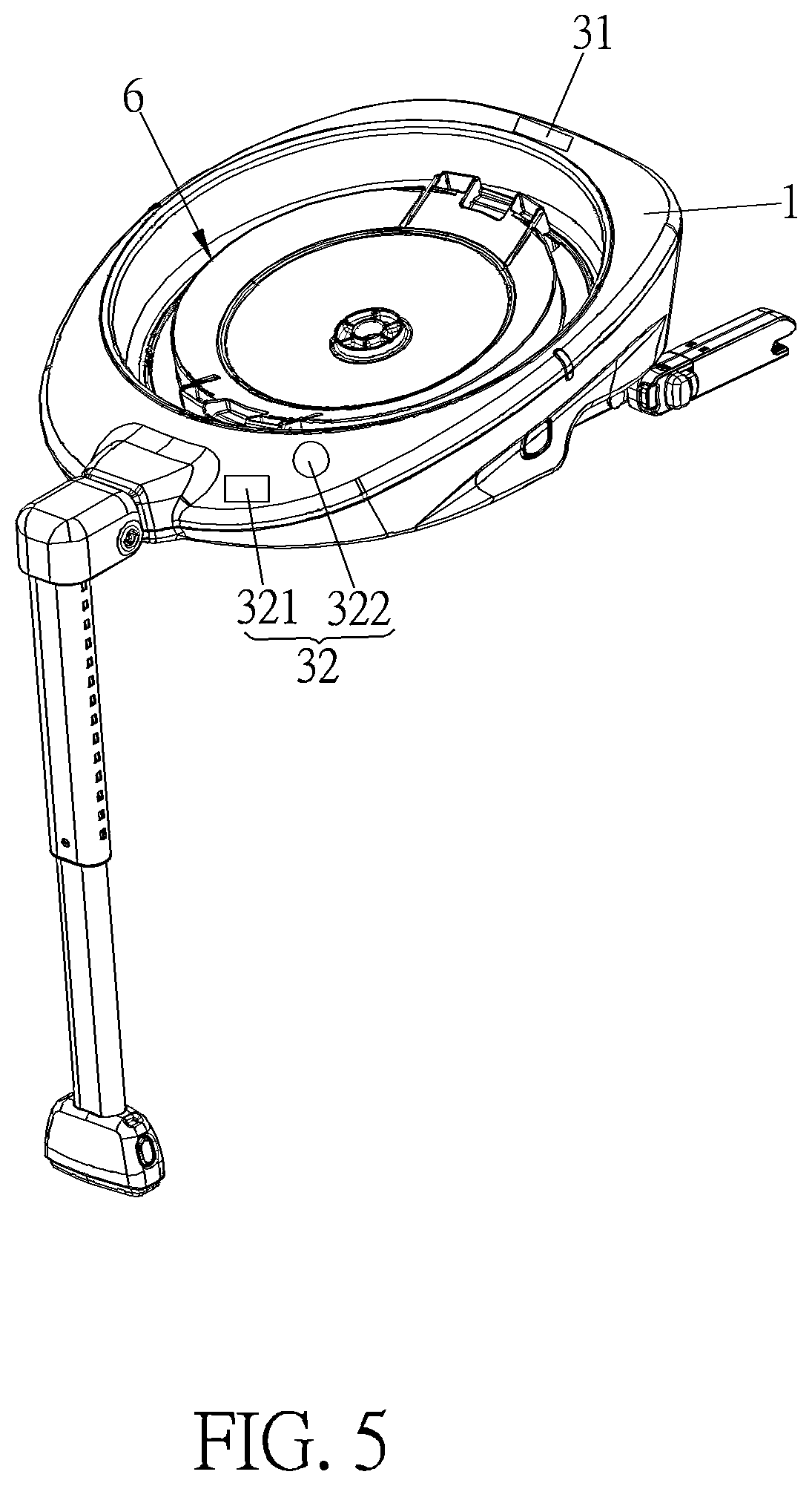 Patent US12319186 Figure 5 – Child safety seat