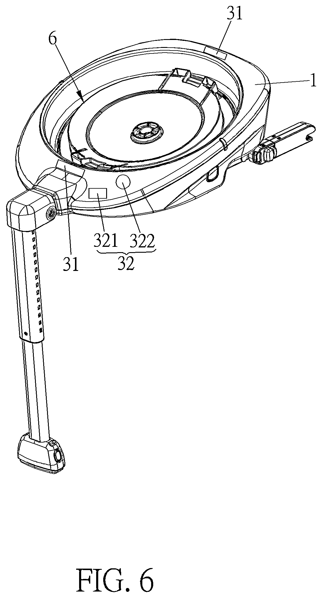 Patent US12319186 Figure 6 – Child safety seat