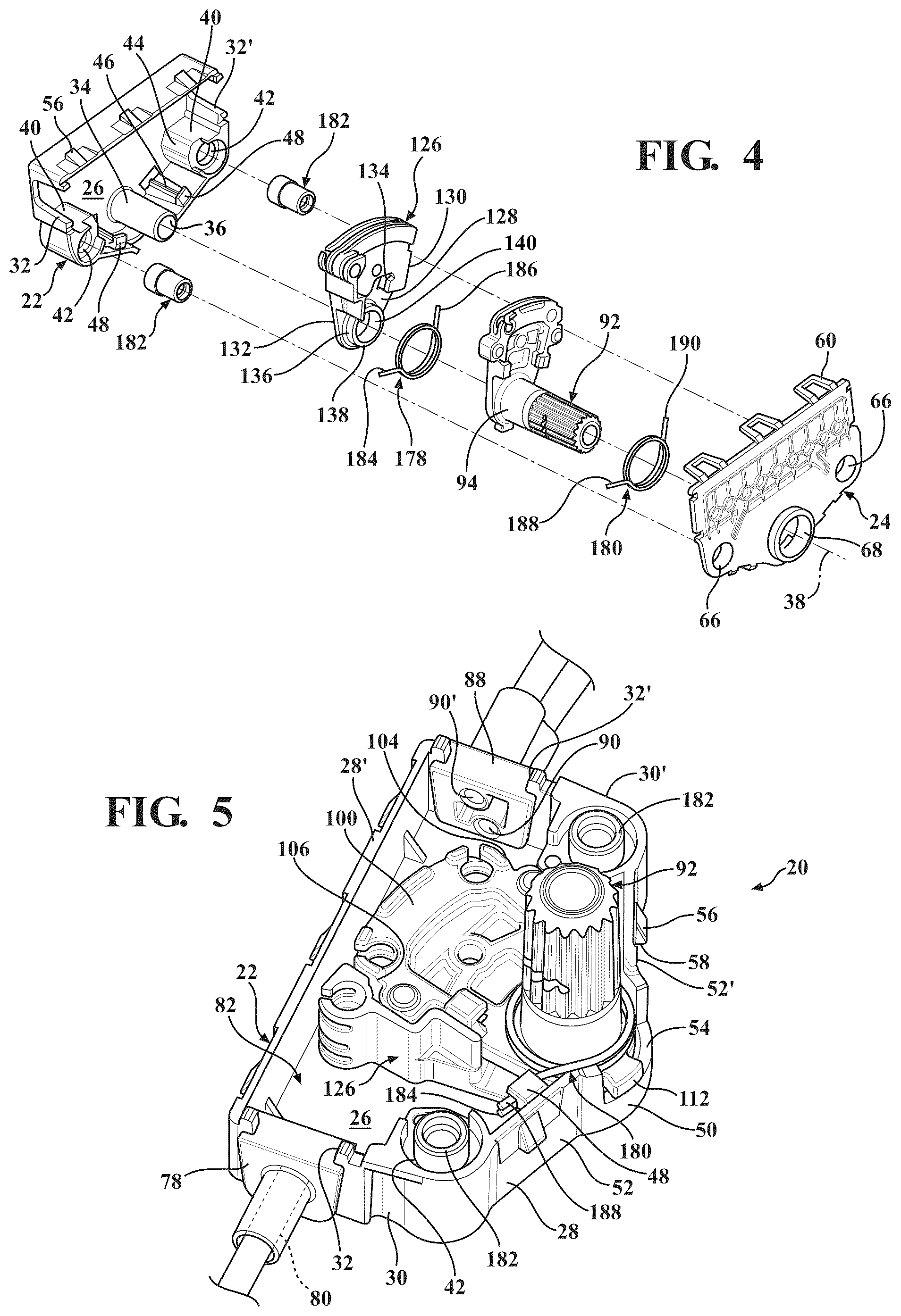 Patent US12319187 Figure 3 – Remote handle assembly with modular pulley arrangement