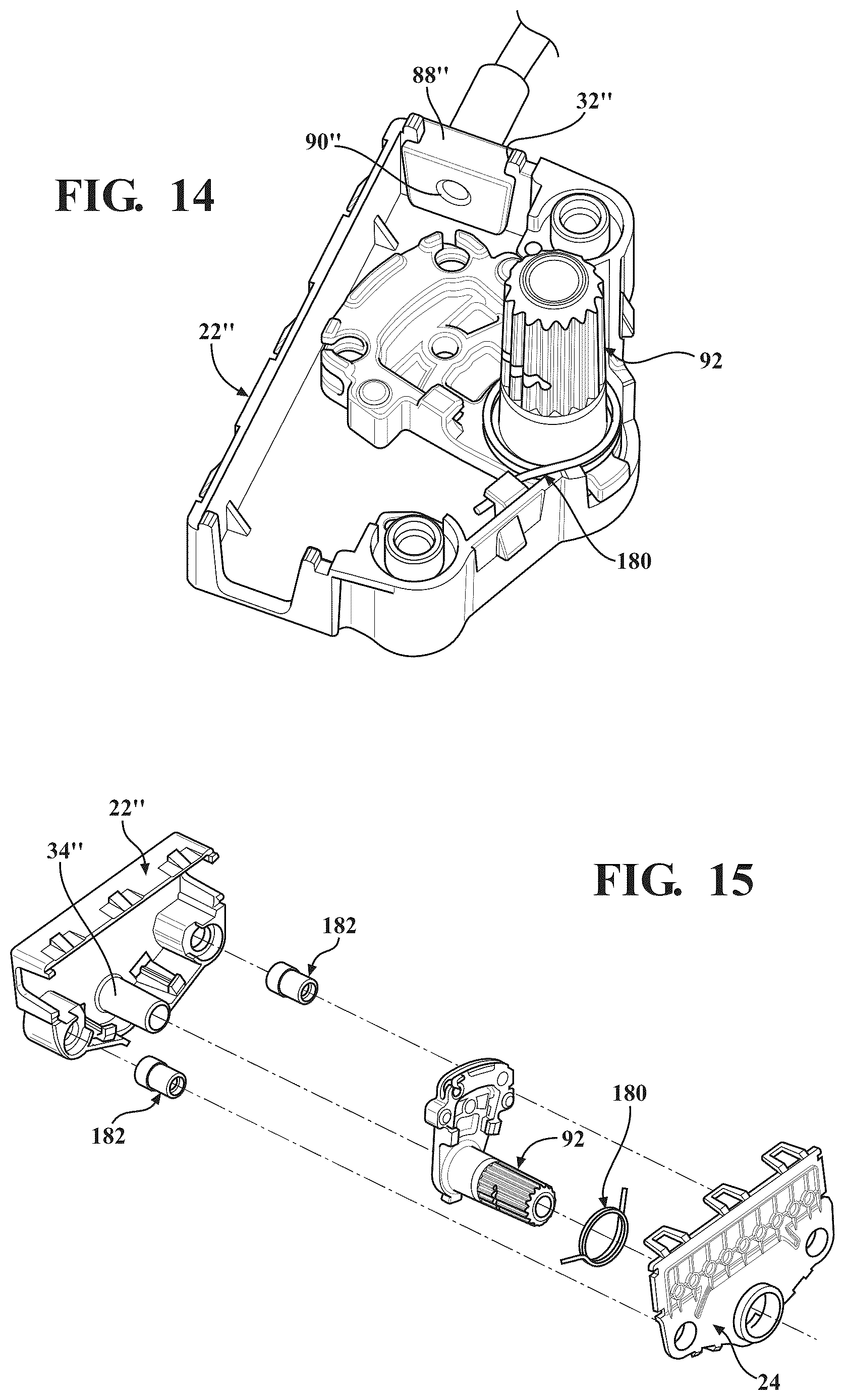 Patent US12319187 Figure 8 – Remote handle assembly with modular pulley arrangement