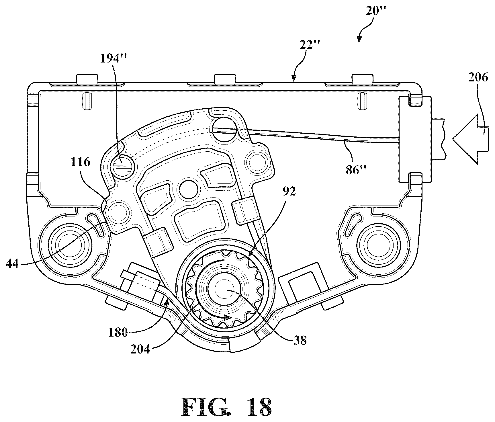 Patent US12319187 Figure 10 – Remote handle assembly with modular pulley arrangement