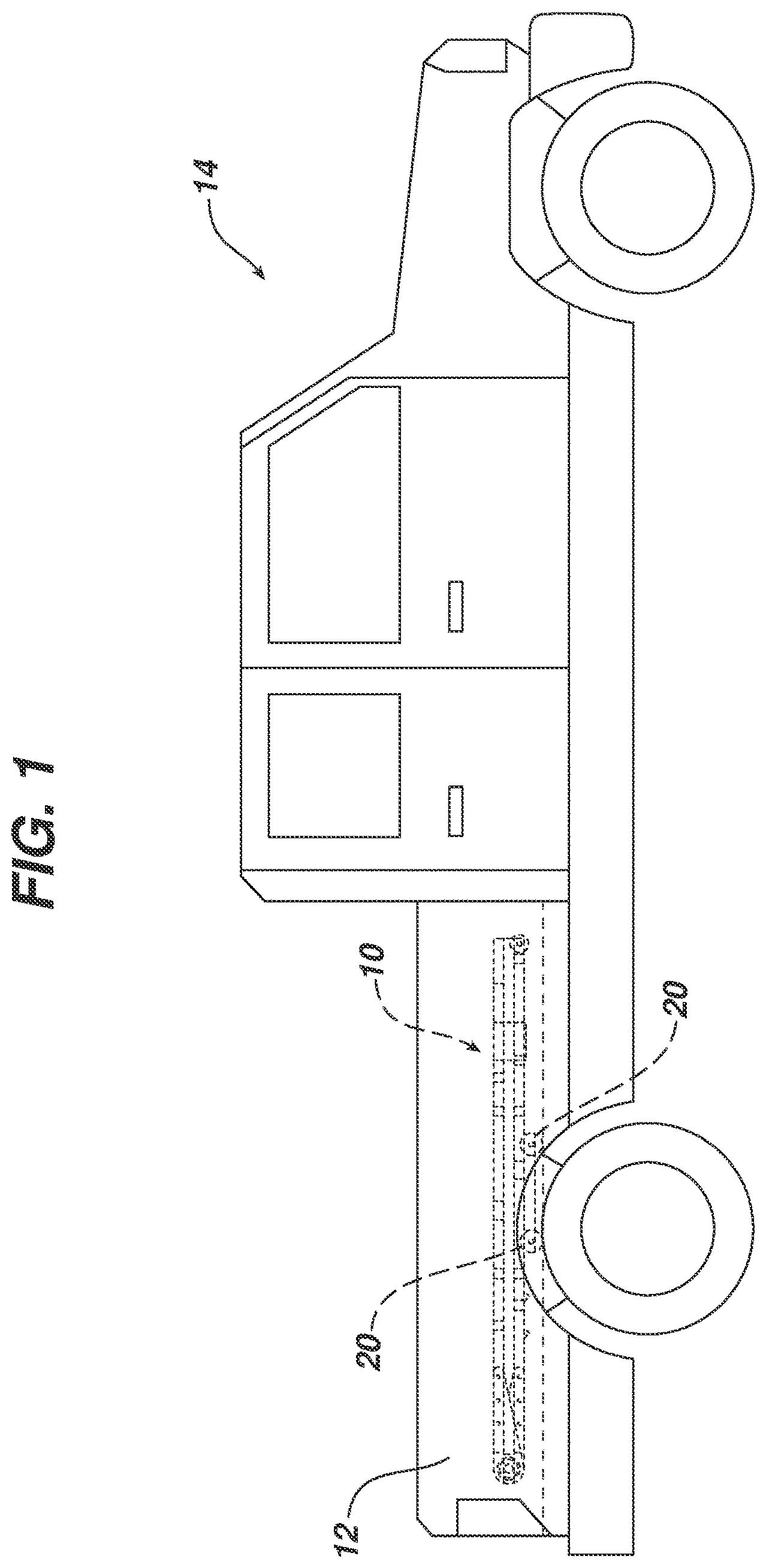 Patent US12319191 — Vehicle bed loading ramp systems — Figure 1