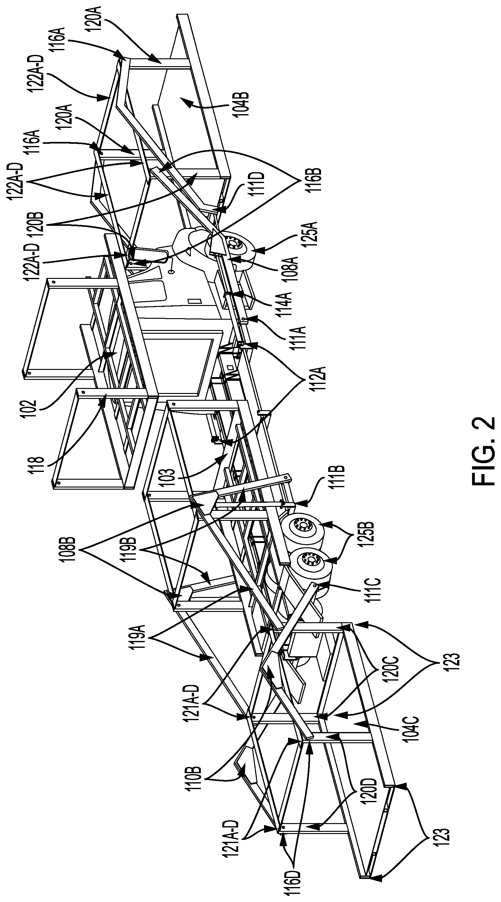 Patent US12319192 Figure 2 – Loading and transport system with independently accessed loading positions
