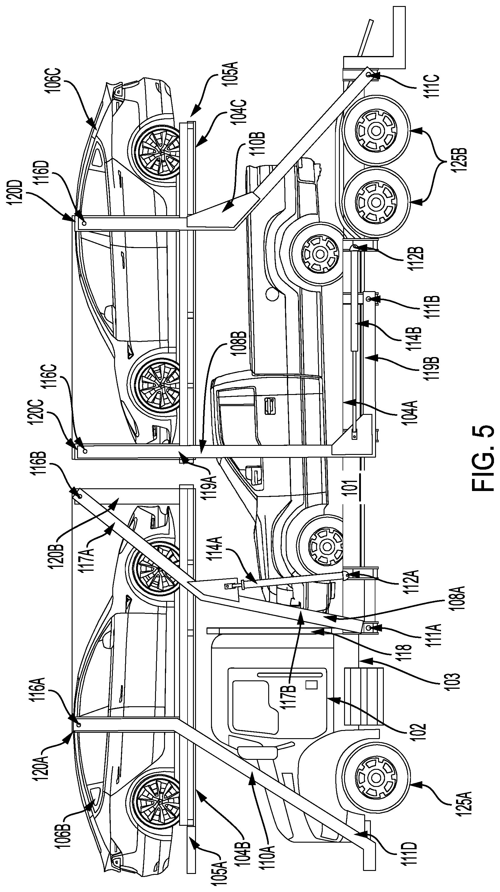 Patent US12319192 Figure 5 – Loading and transport system with independently accessed loading positions