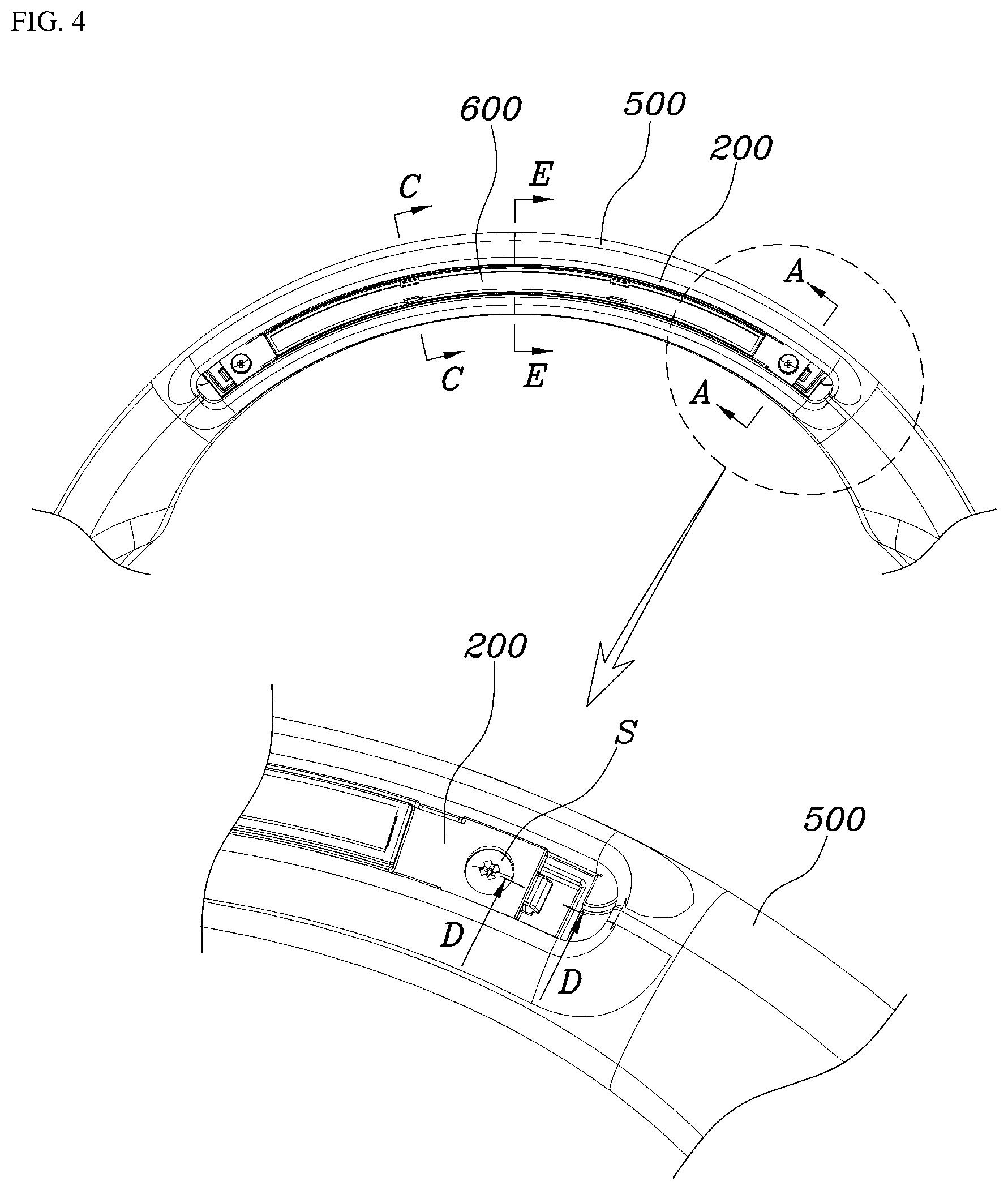 Patent US12319199 Figure 4 – Lighting device of steering wheel and assembling method thereof