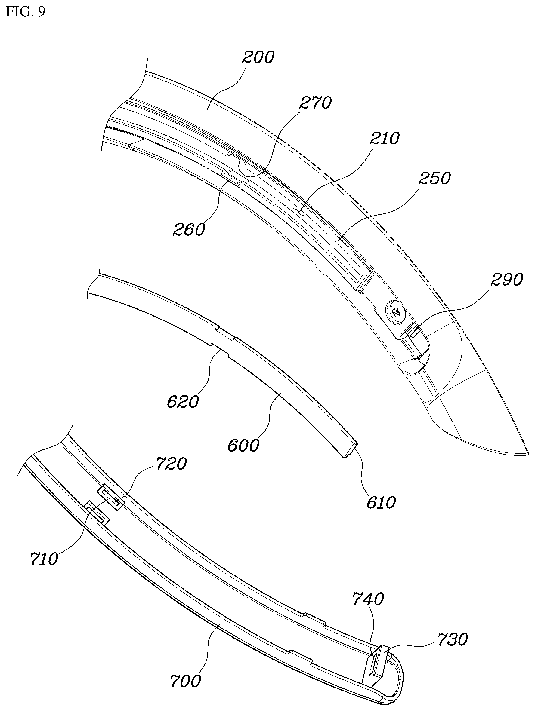 Patent US12319199 Figure 9 – Lighting device of steering wheel and assembling method thereof