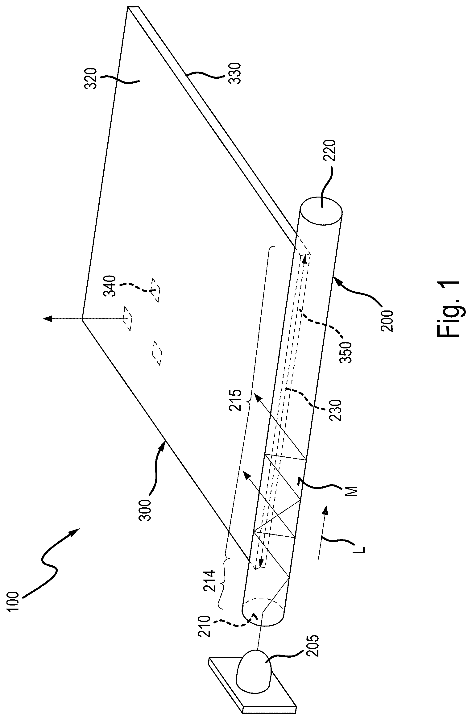 Patent US12319200 Figure 1 – Lighting device for a vehicle interior, method for producing same, and interior fitting part comprising such a lighting device