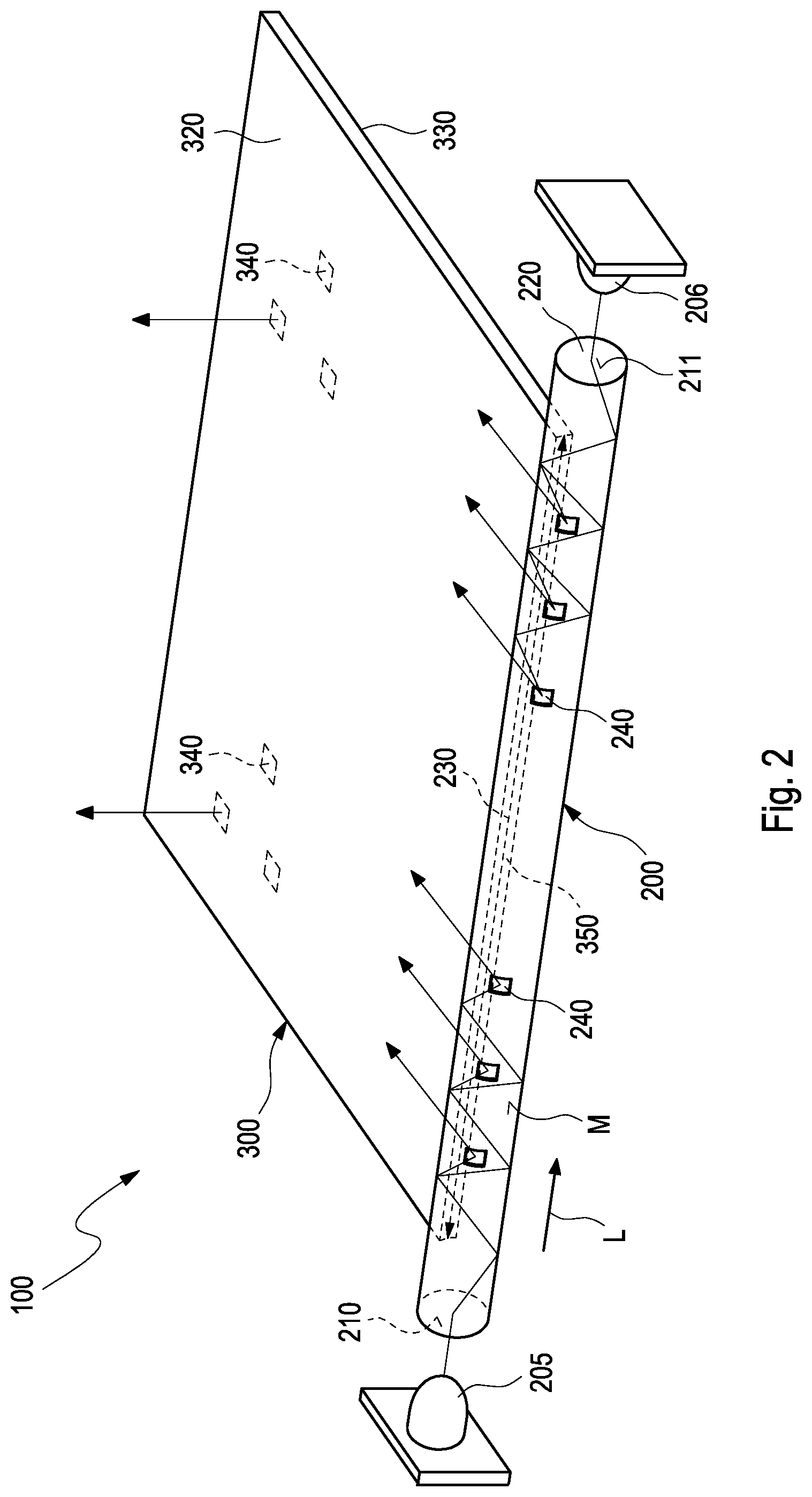 Patent US12319200 Figure 3 – Lighting device for a vehicle interior, method for producing same, and interior fitting part comprising such a lighting device