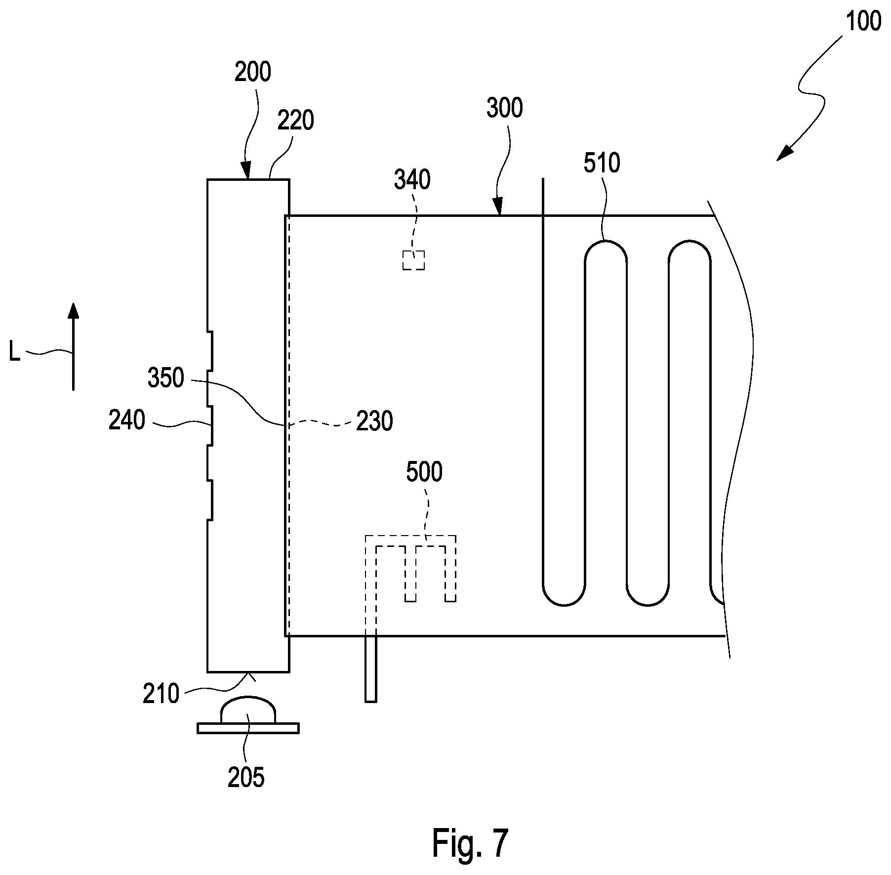 Patent US12319200 Figure 9 – Lighting device for a vehicle interior, method for producing same, and interior fitting part comprising such a lighting device