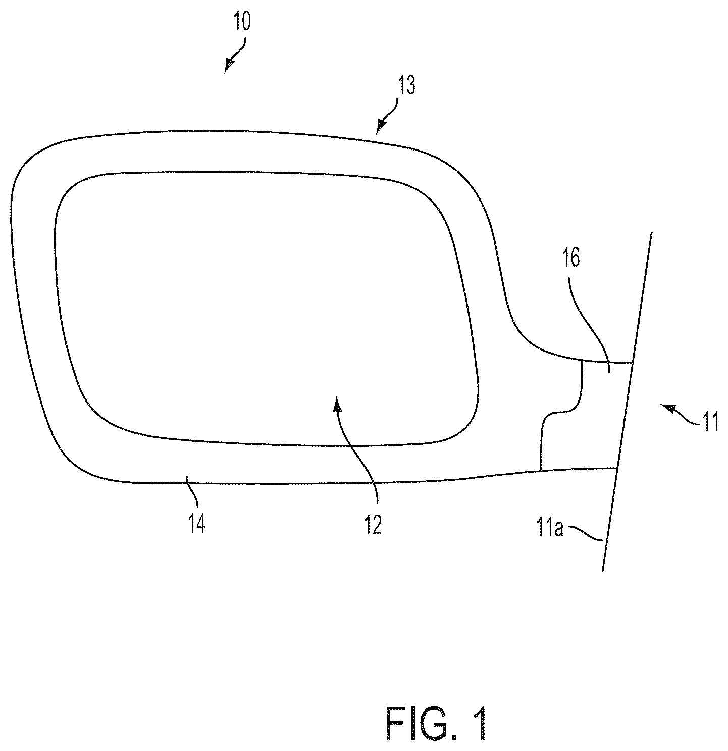 Patent US12319201 Figure 1 – Vehicular rearview mirror assembly with cameras