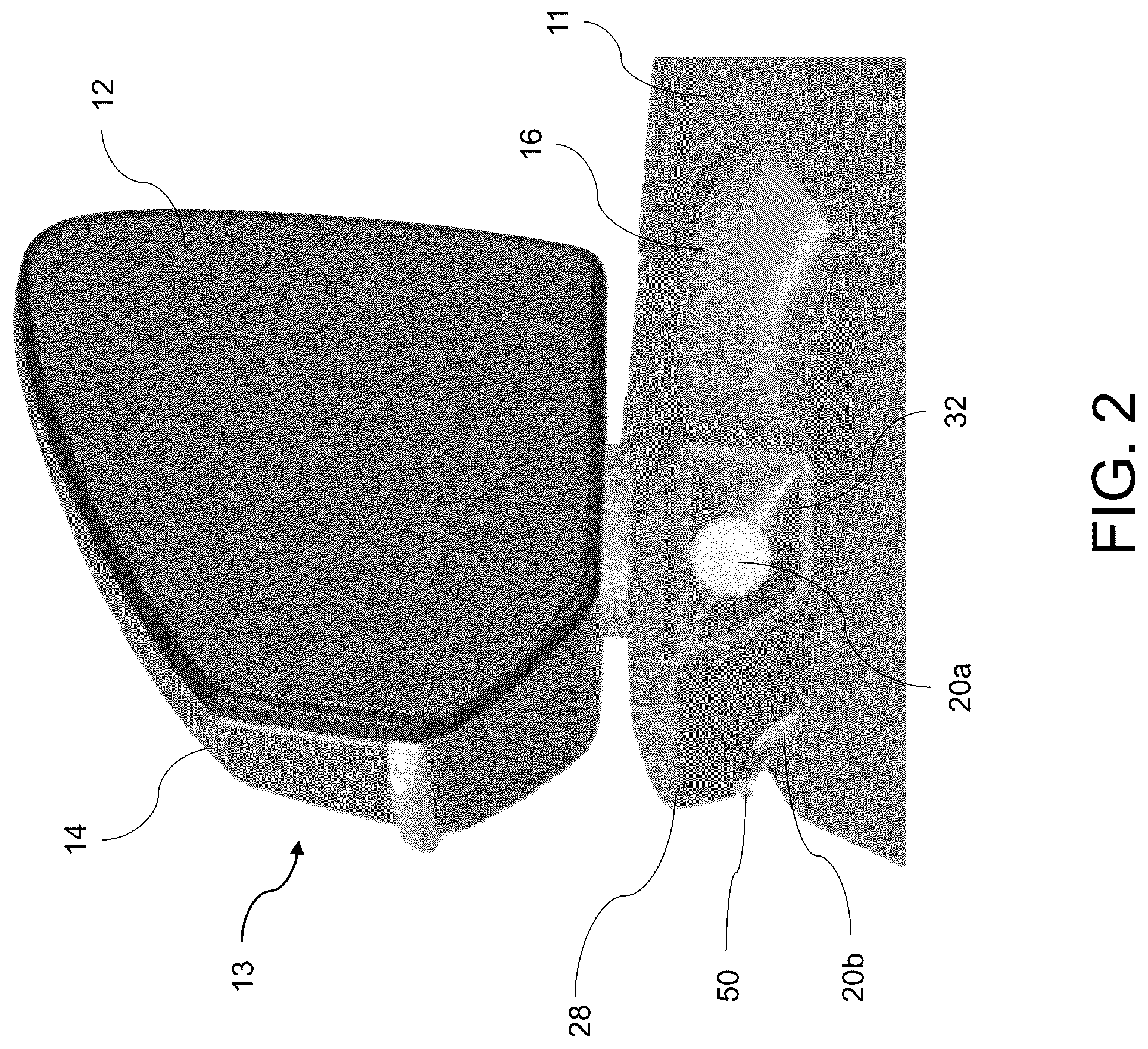 Patent US12319201 Figure 2 – Vehicular rearview mirror assembly with cameras