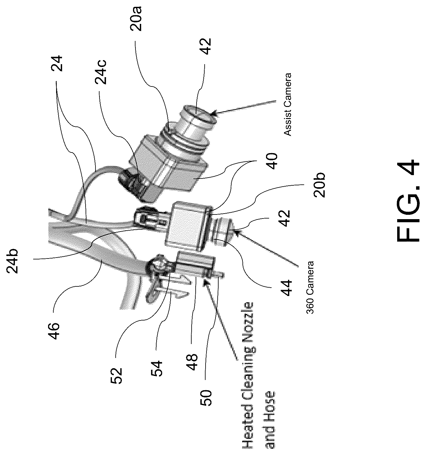 Patent US12319201 Figure 4 – Vehicular rearview mirror assembly with cameras