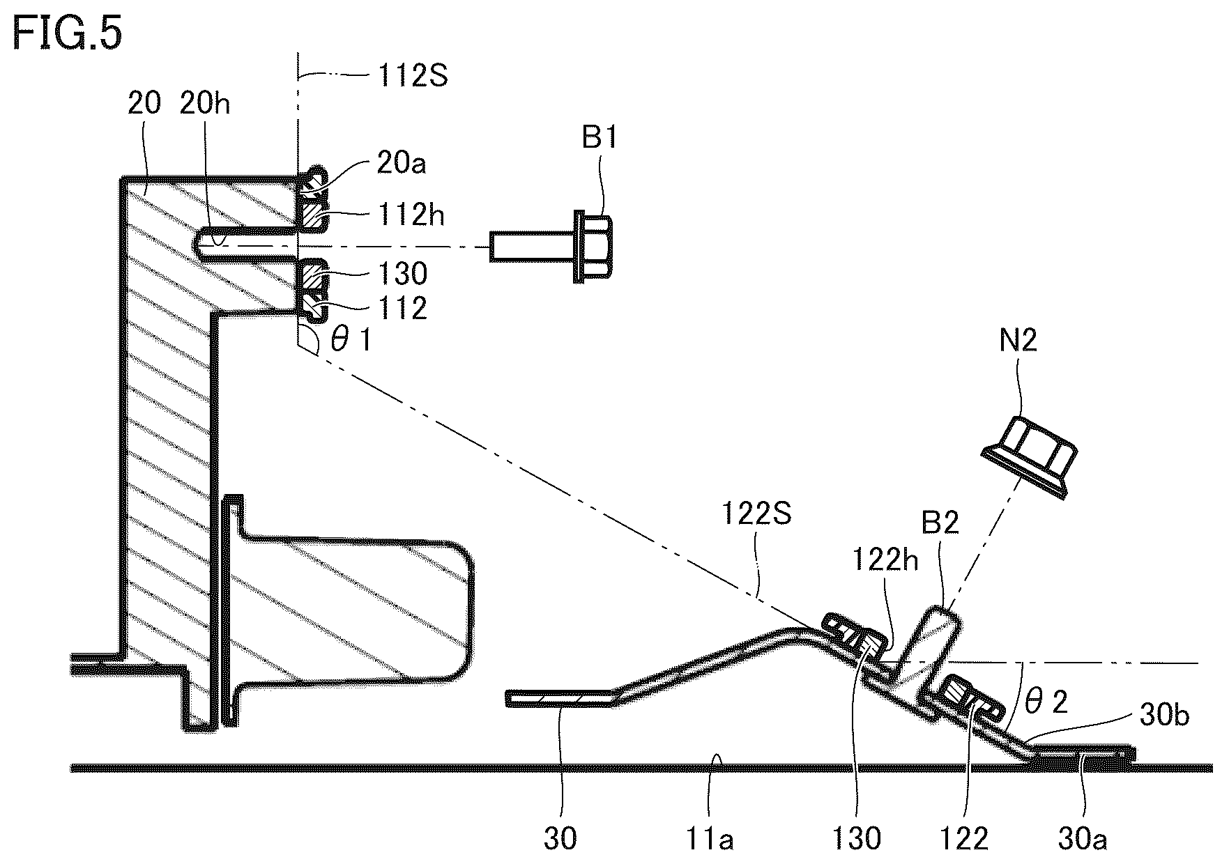Patent US12319203 Figure 4 – Vehicle-mounted device-fixing structure