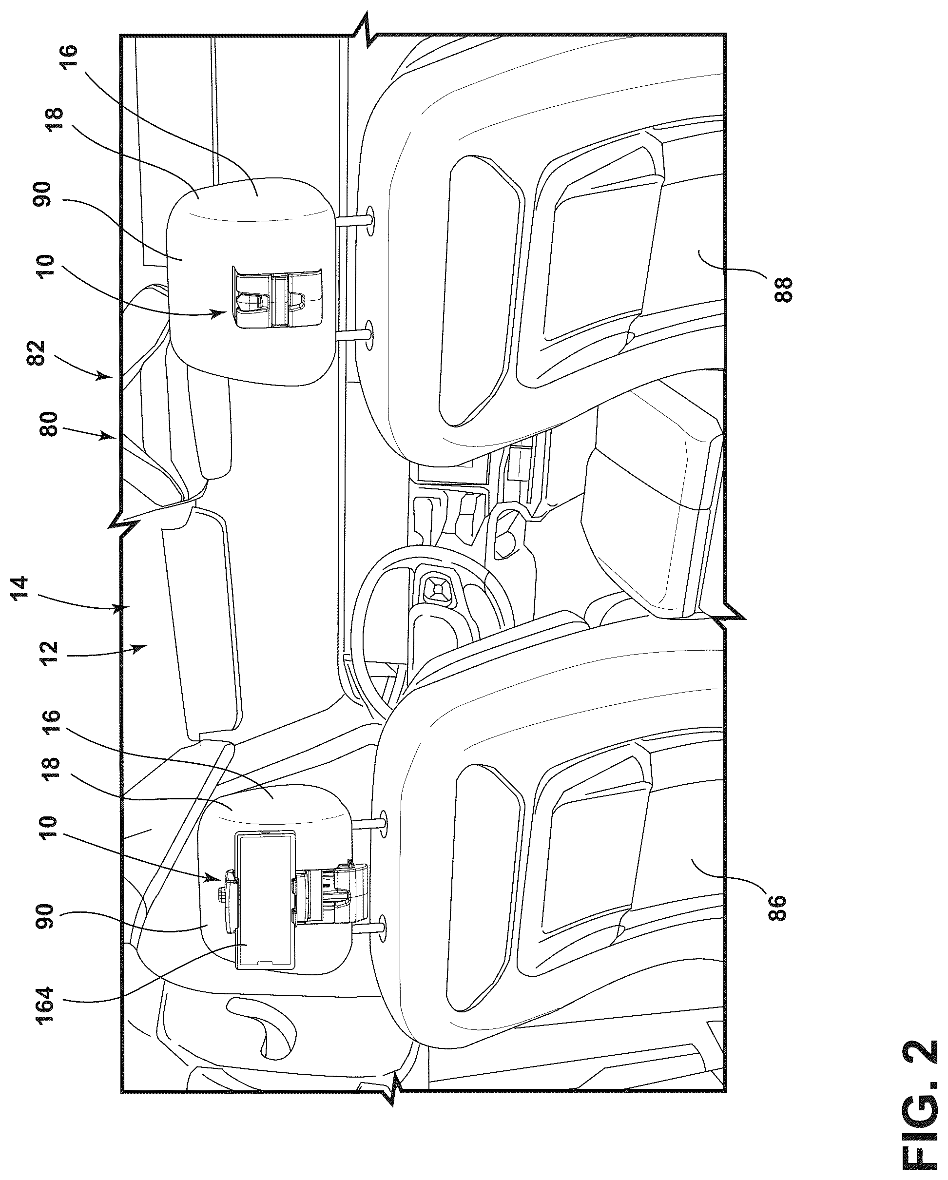 Patent US12319204 Figure 2 – Personal device holder