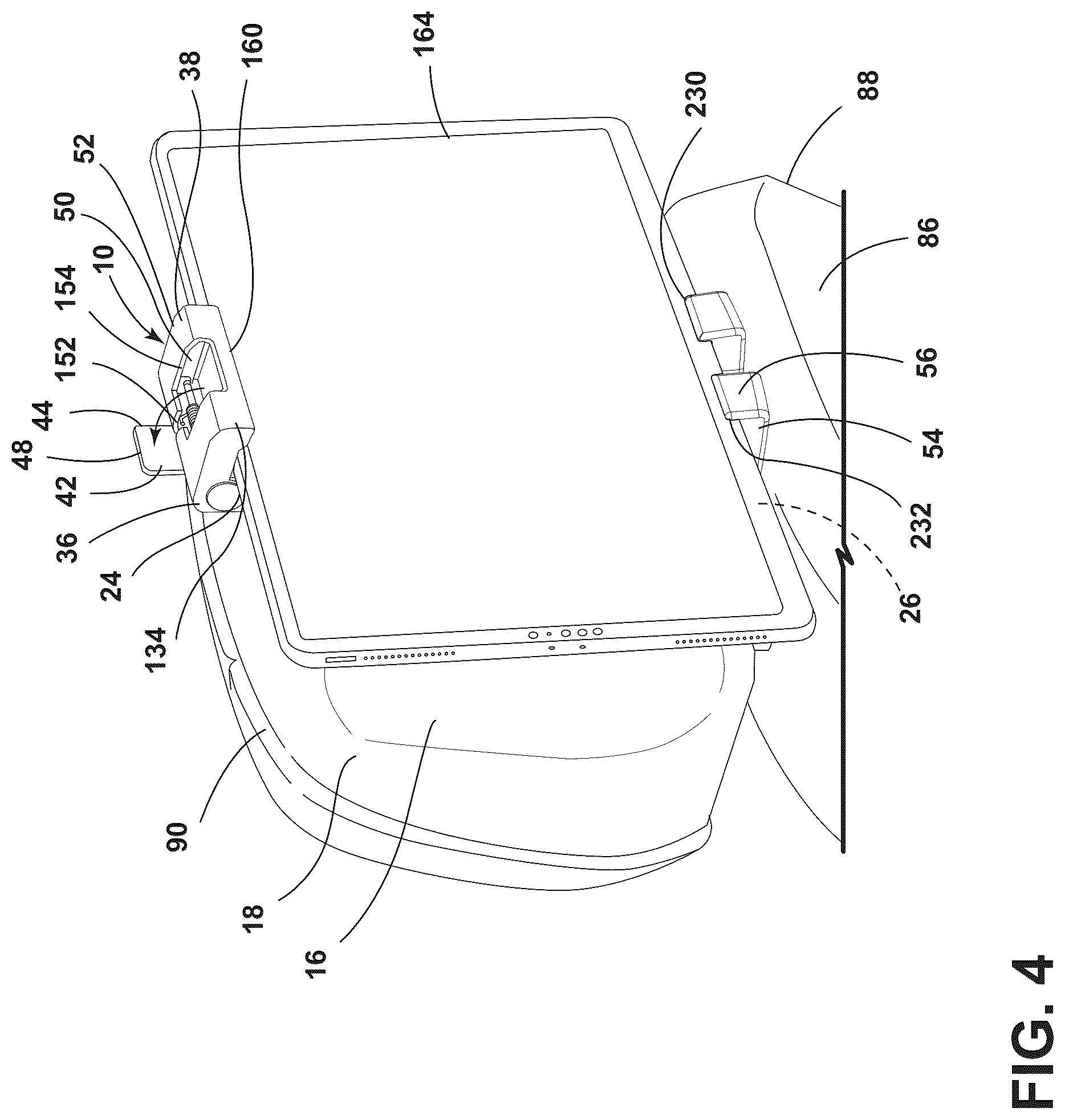 Patent US12319204 Figure 4 – Personal device holder