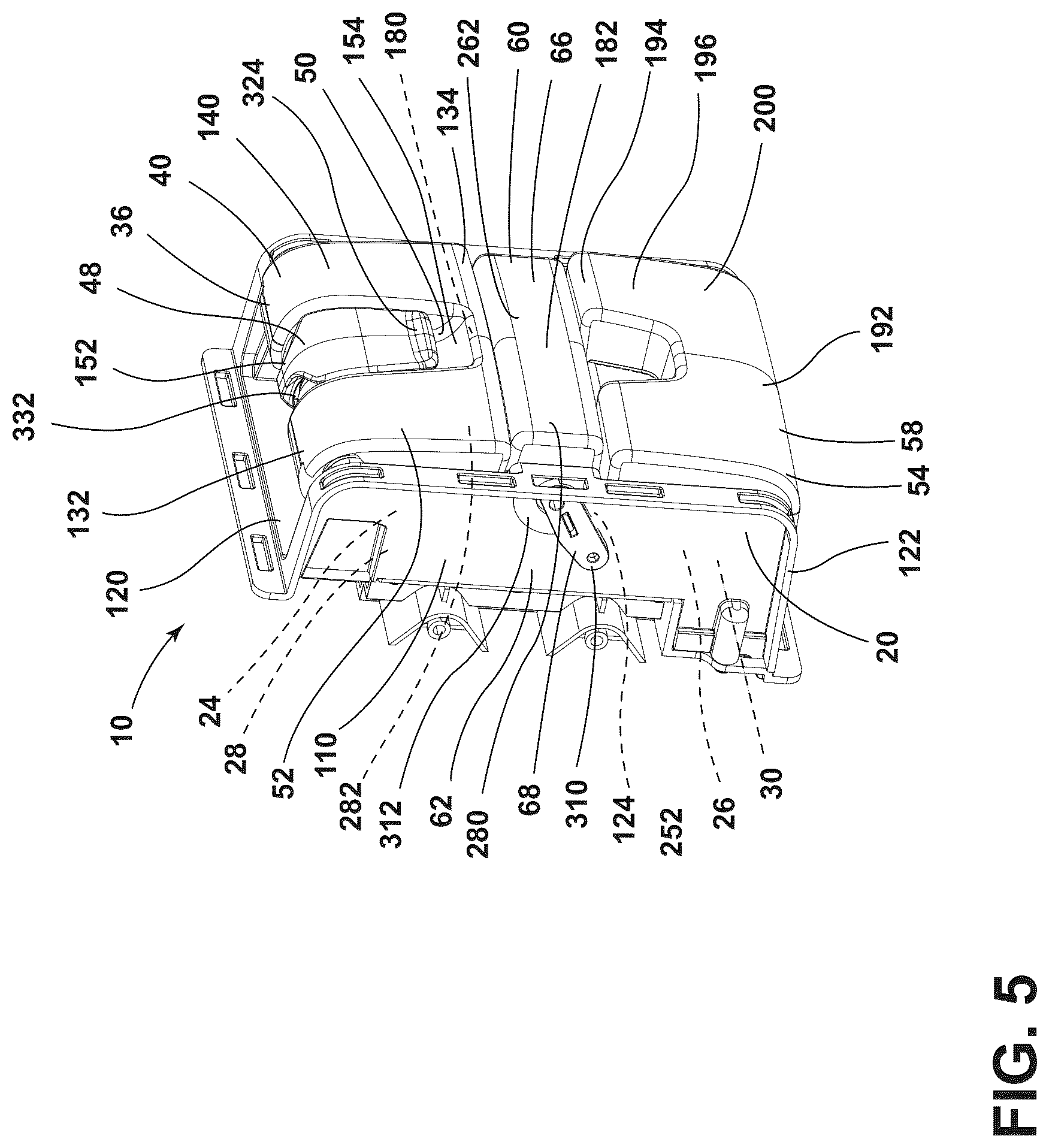 Patent US12319204 Figure 5 – Personal device holder