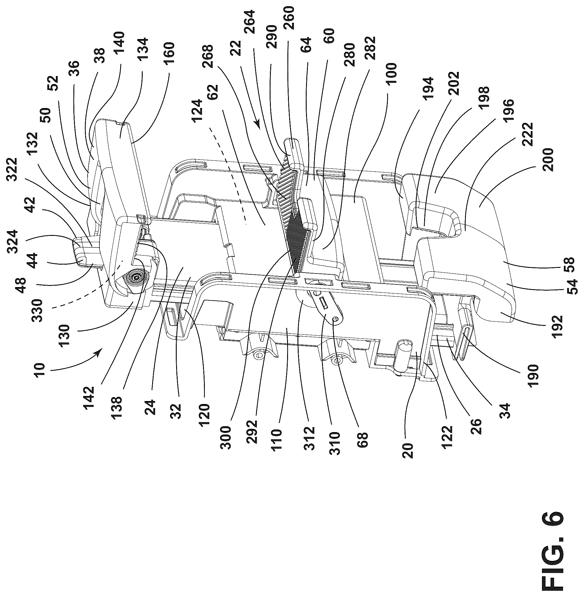 Patent US12319204 Figure 6 – Personal device holder