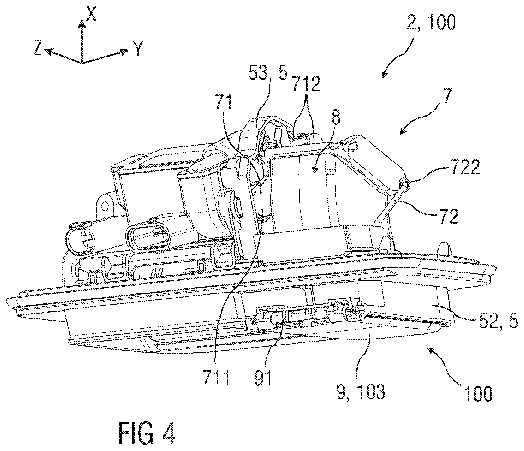 Patent US12319205 Figure 4 – Device for a vehicle and vehicle