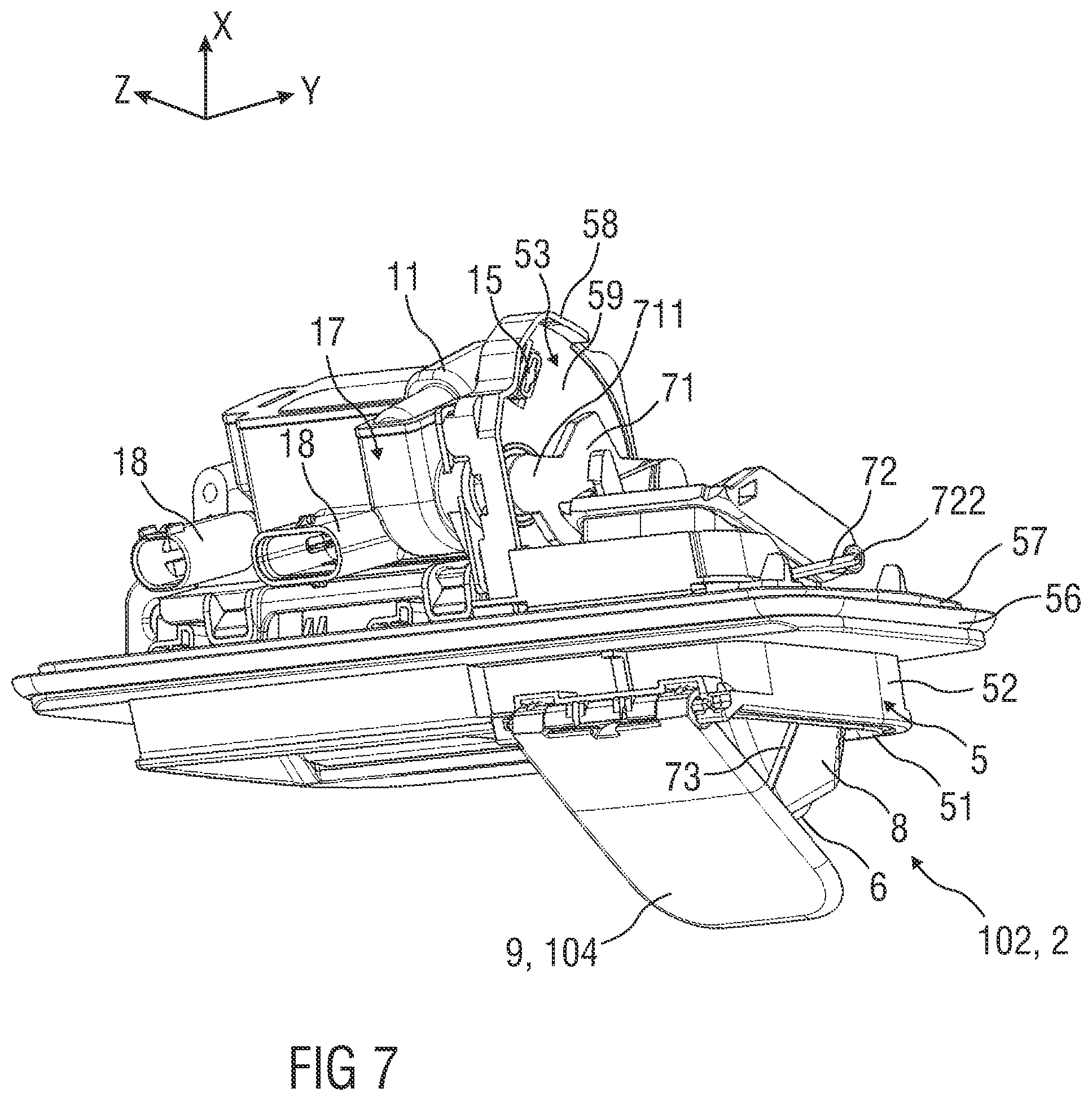 Patent US12319205 Figure 7 – Device for a vehicle and vehicle