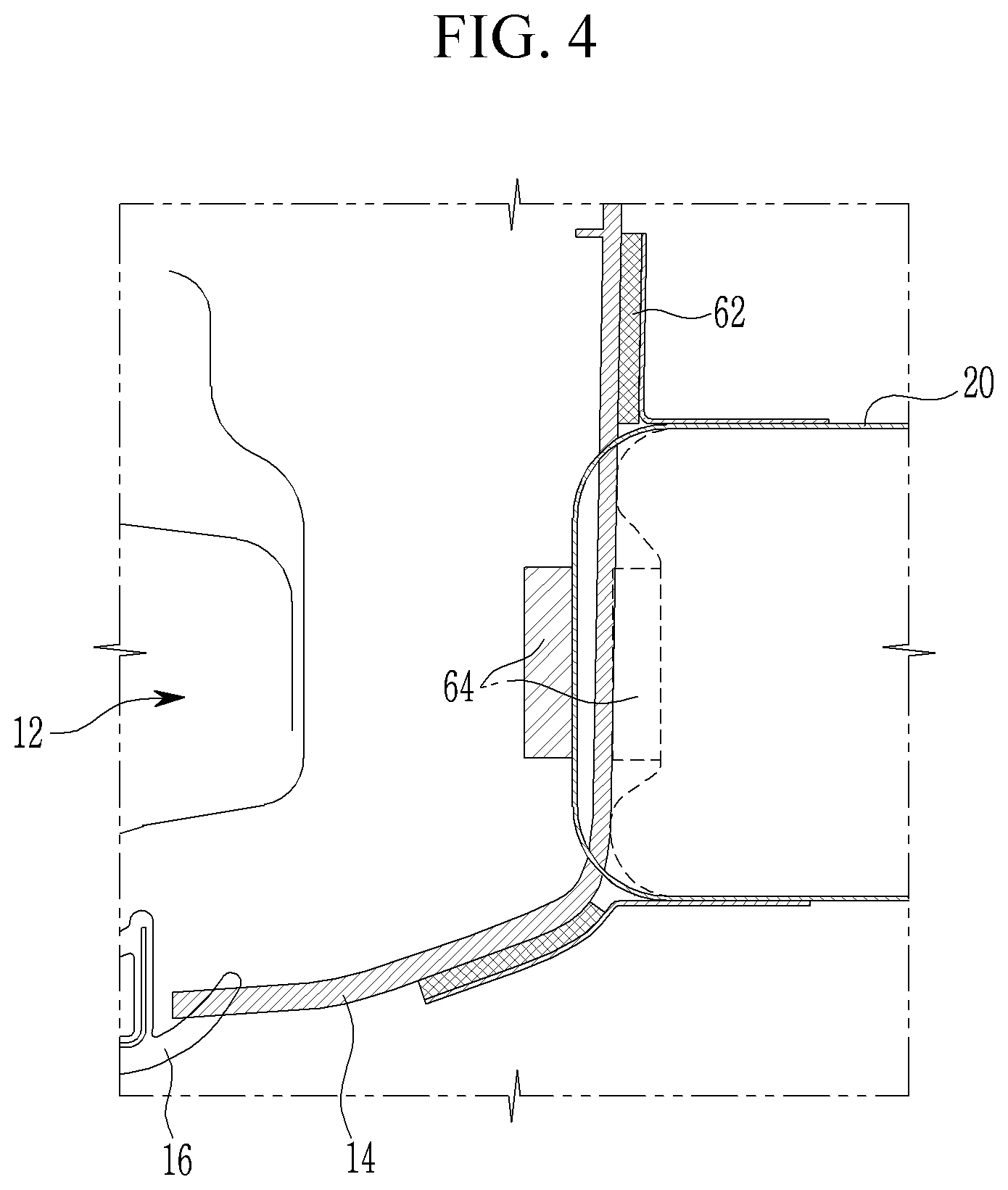 Patent US12319208 Figure 4 – Removable vehicle partition
