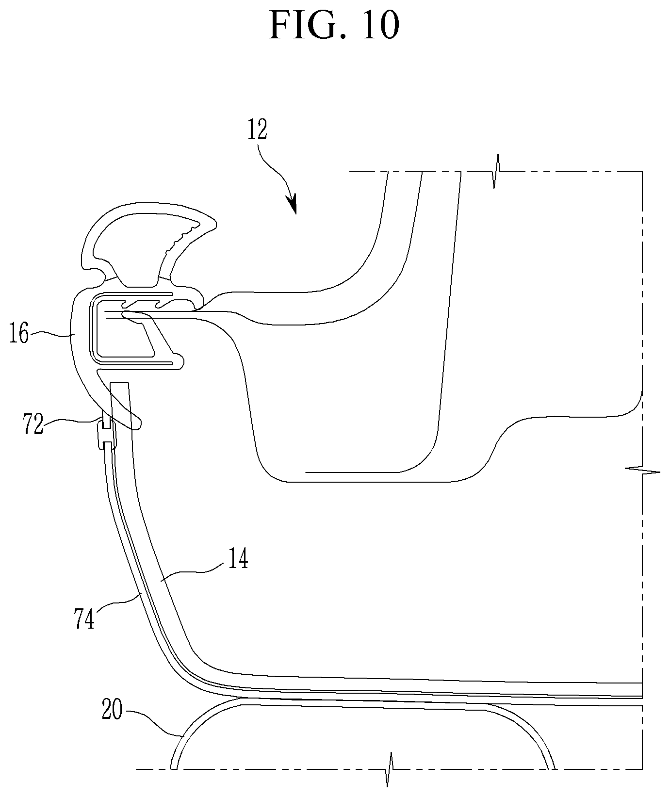 Patent US12319208 Figure 10 – Removable vehicle partition