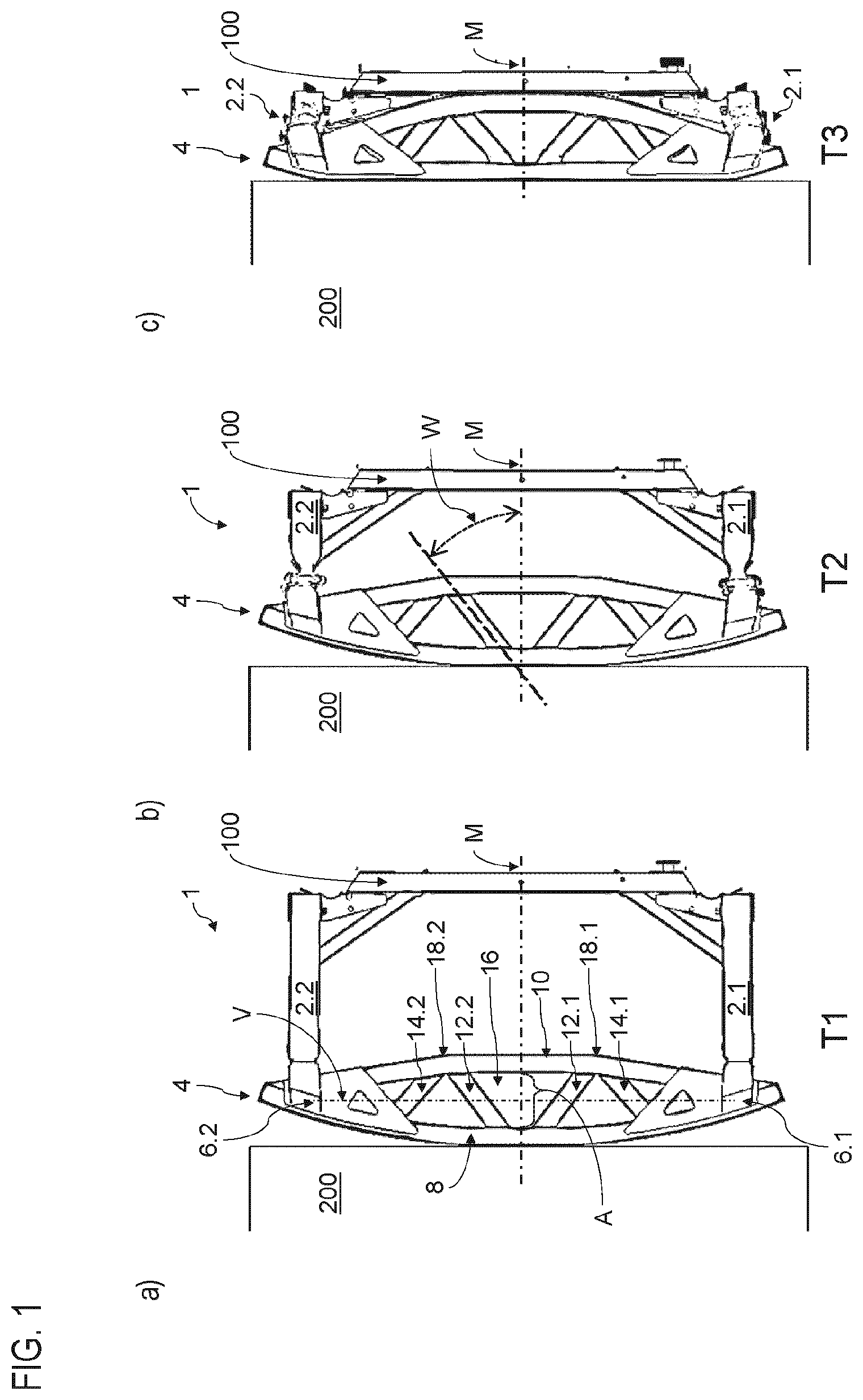 Patent US12319213 Figure 1 – Cross-member arrangement for a battery-powered electric vehicle