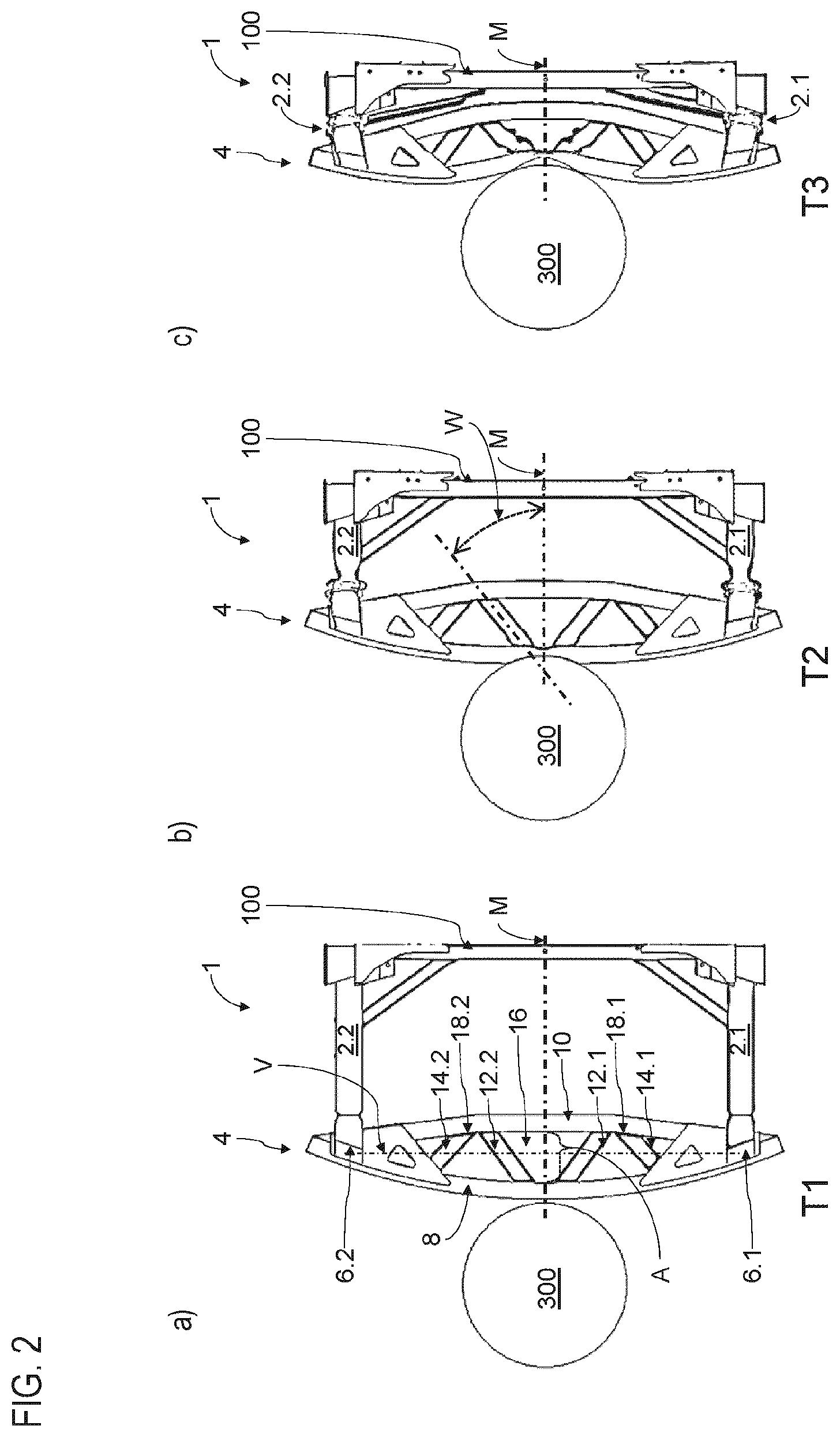 Patent US12319213 Figure 2 – Cross-member arrangement for a battery-powered electric vehicle