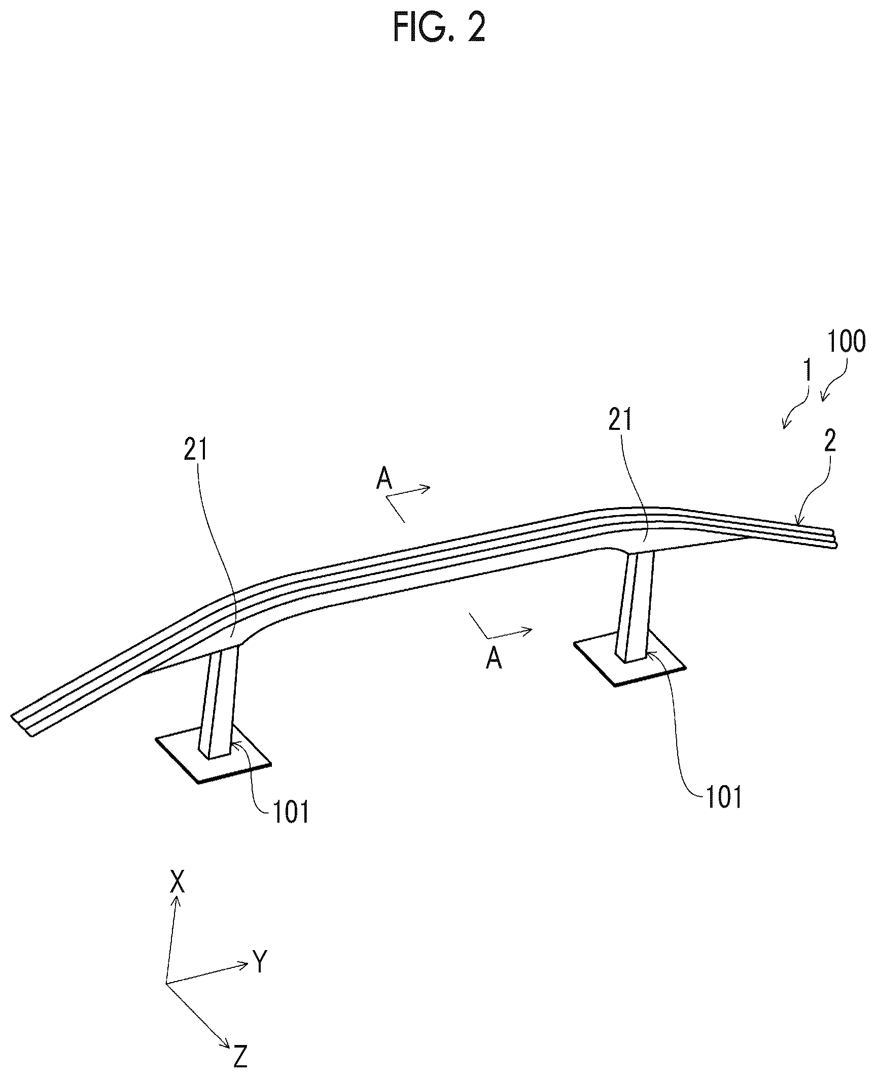 Patent US12319215 Figure 2 – Vehicle structure