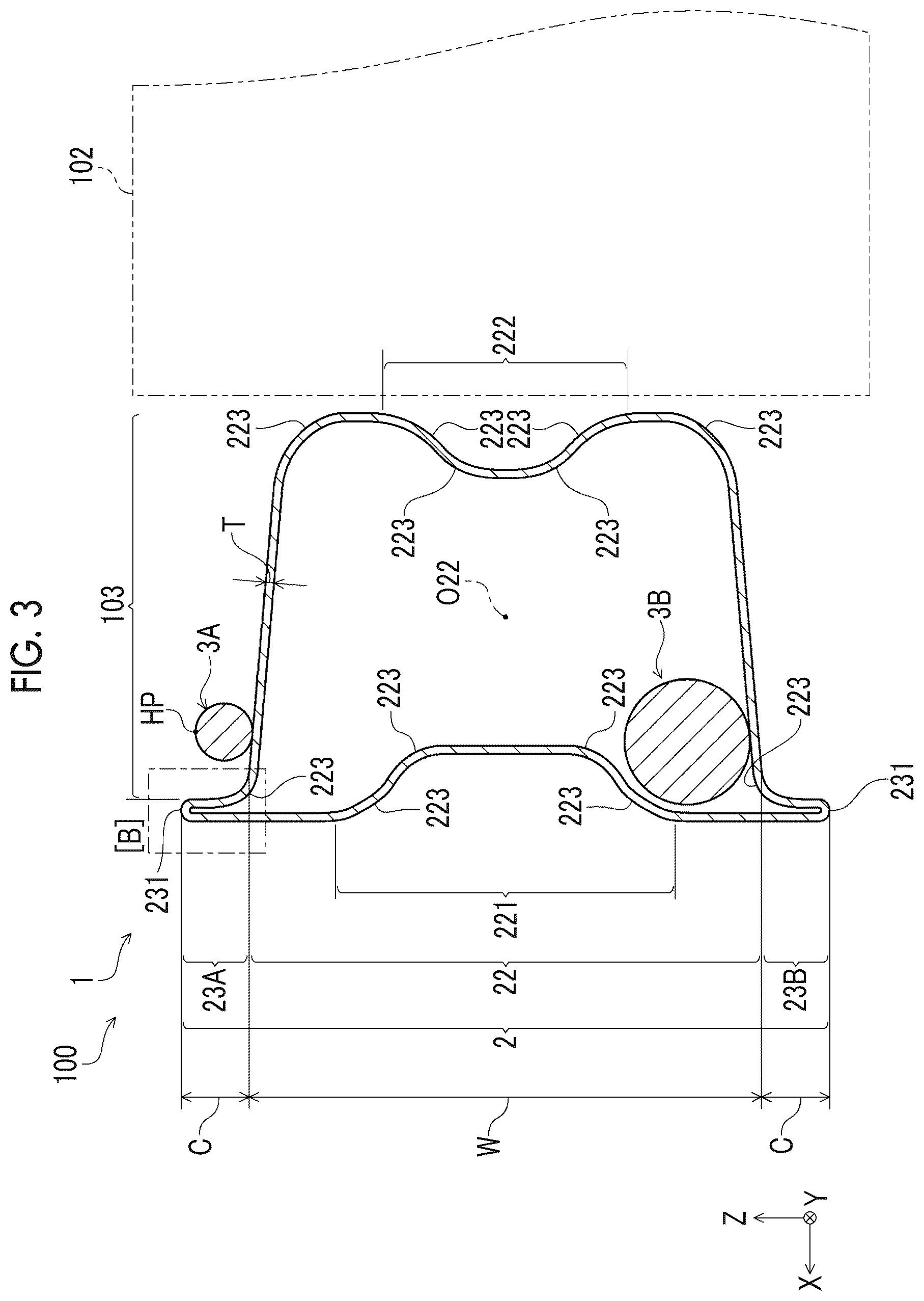 Patent US12319215 Figure 3 – Vehicle structure
