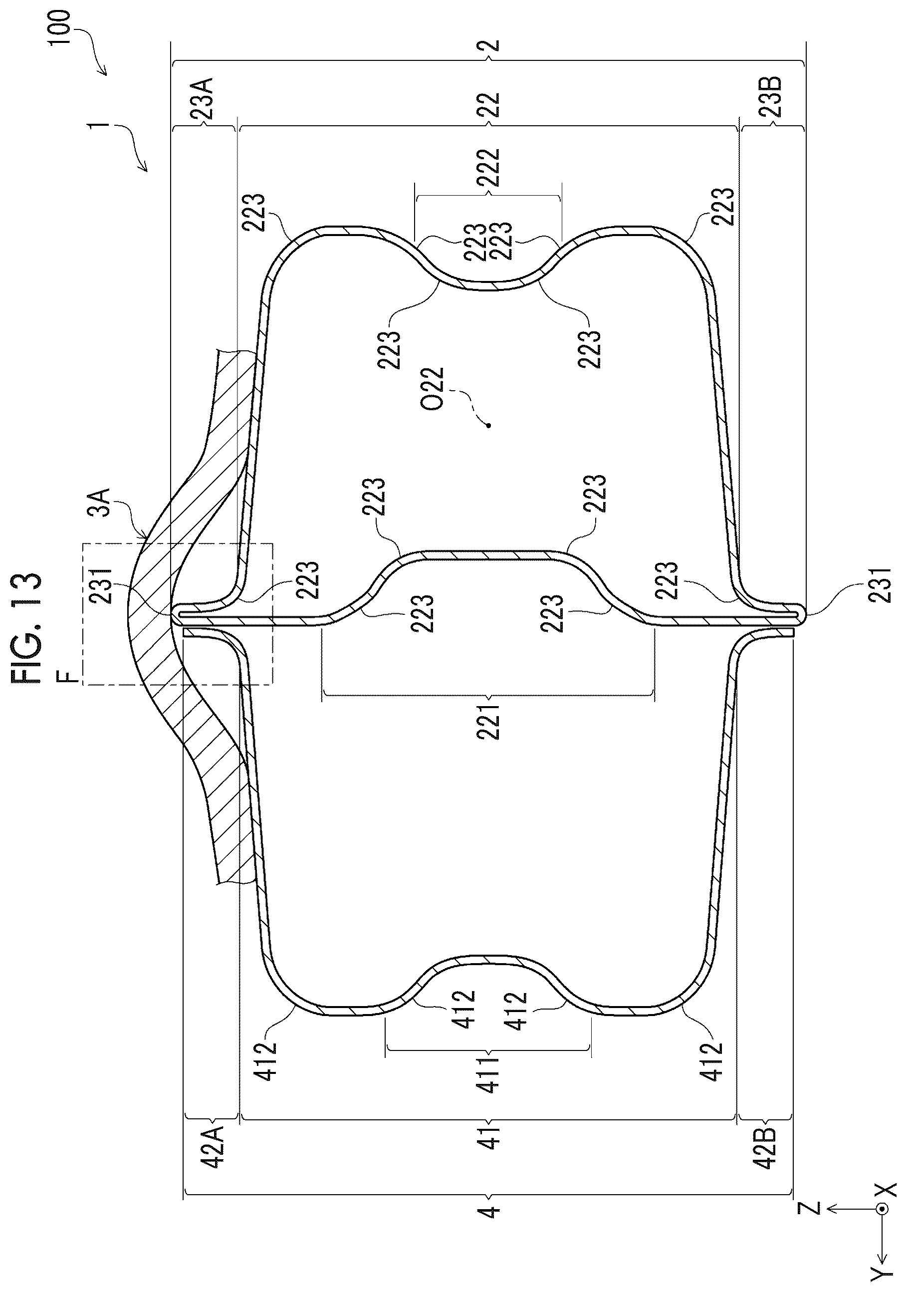 Patent US12319215 Figure 13 – Vehicle structure