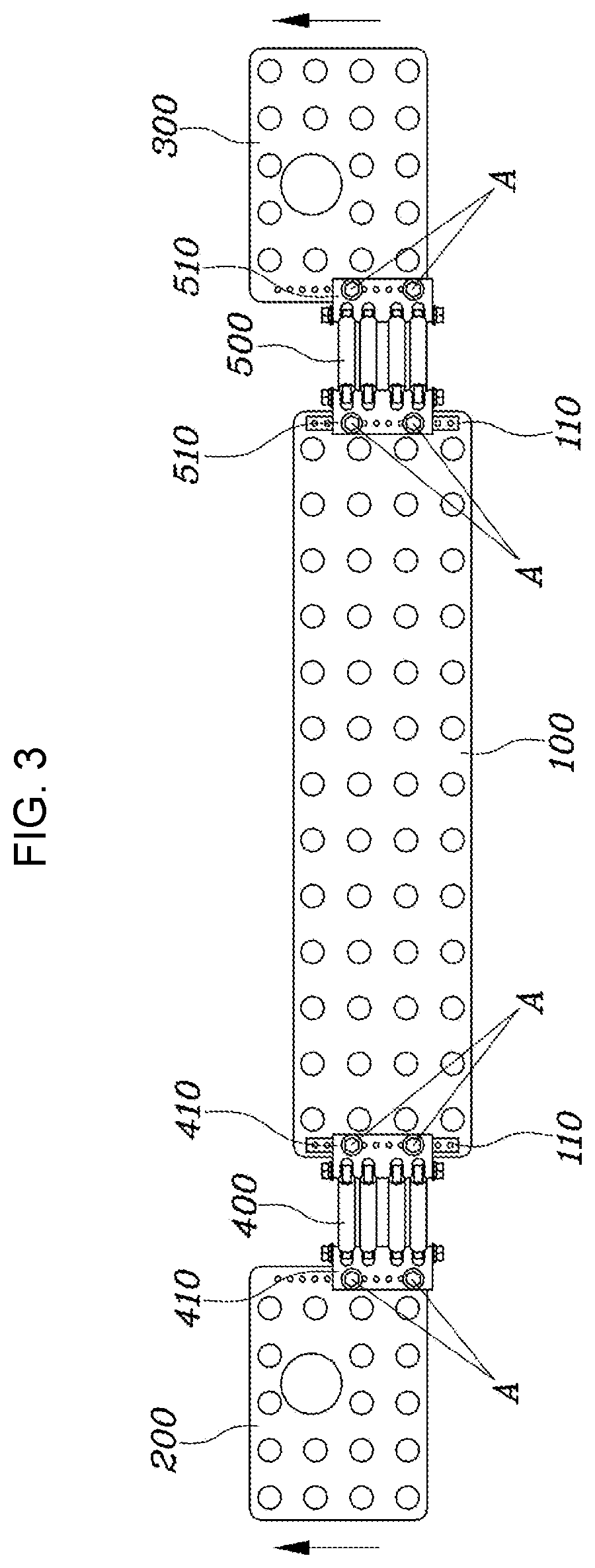 Patent US12319216 Figure 3 – Modular bumper back beam