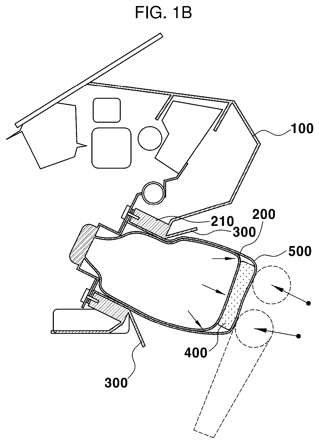 Patent US12319219 Figure 2 – Apparatus for knee airbag