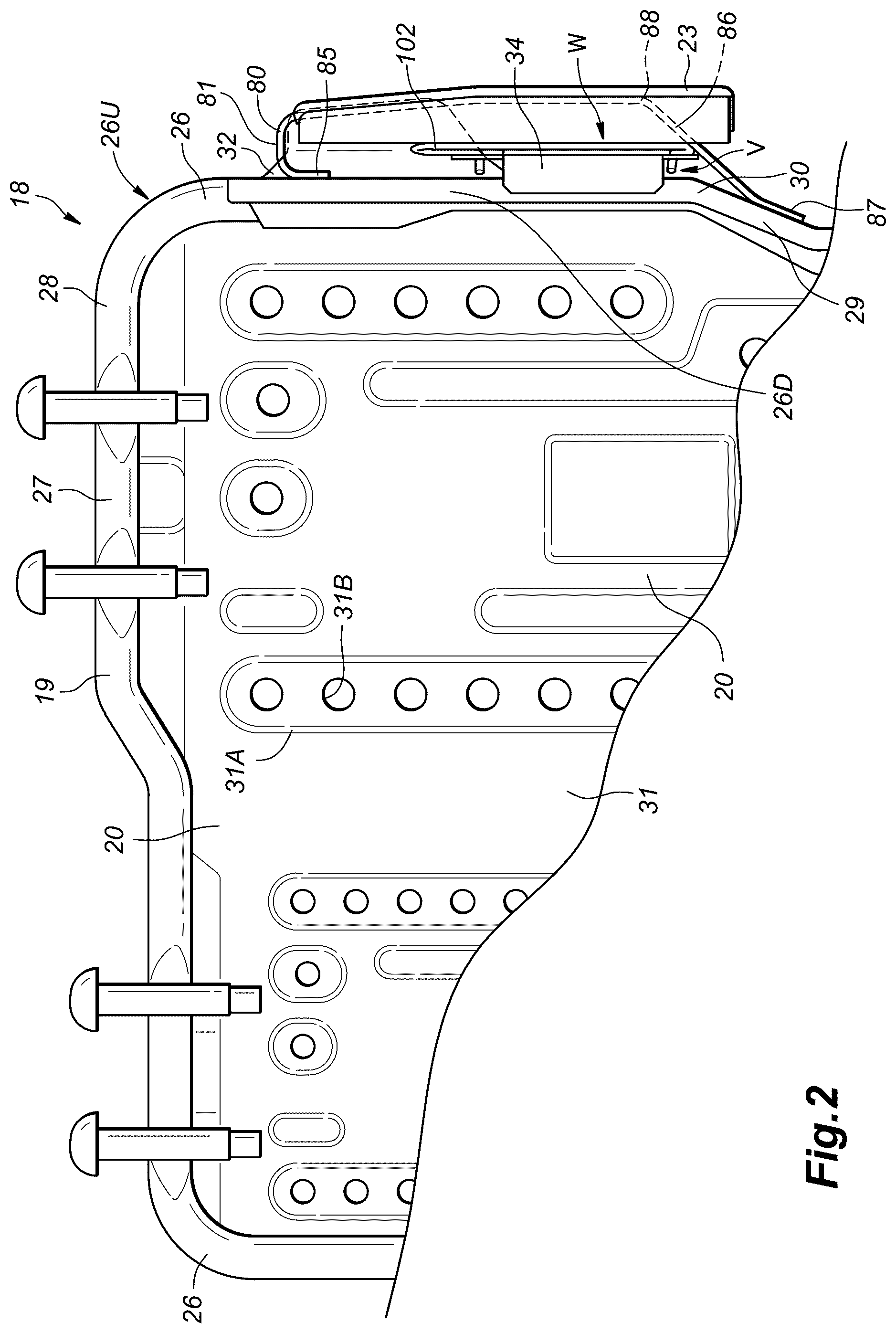 Patent US12319220 Figure 2 – Vehicle seat