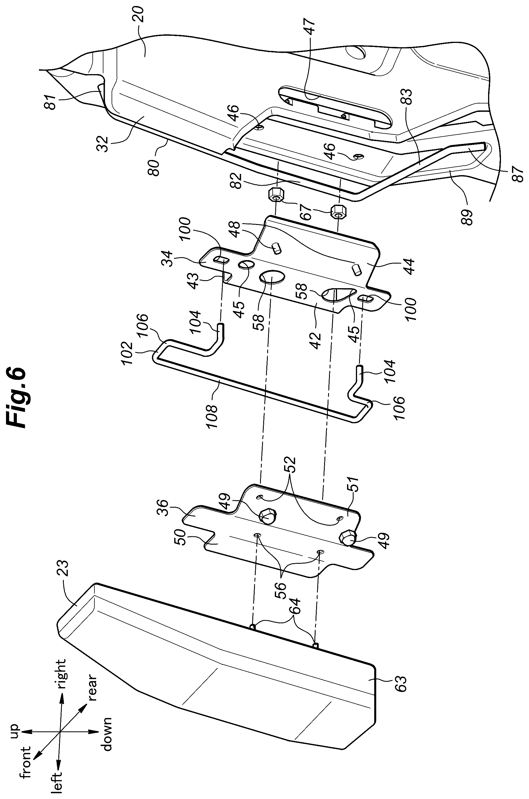 Patent US12319220 Figure 6 – Vehicle seat