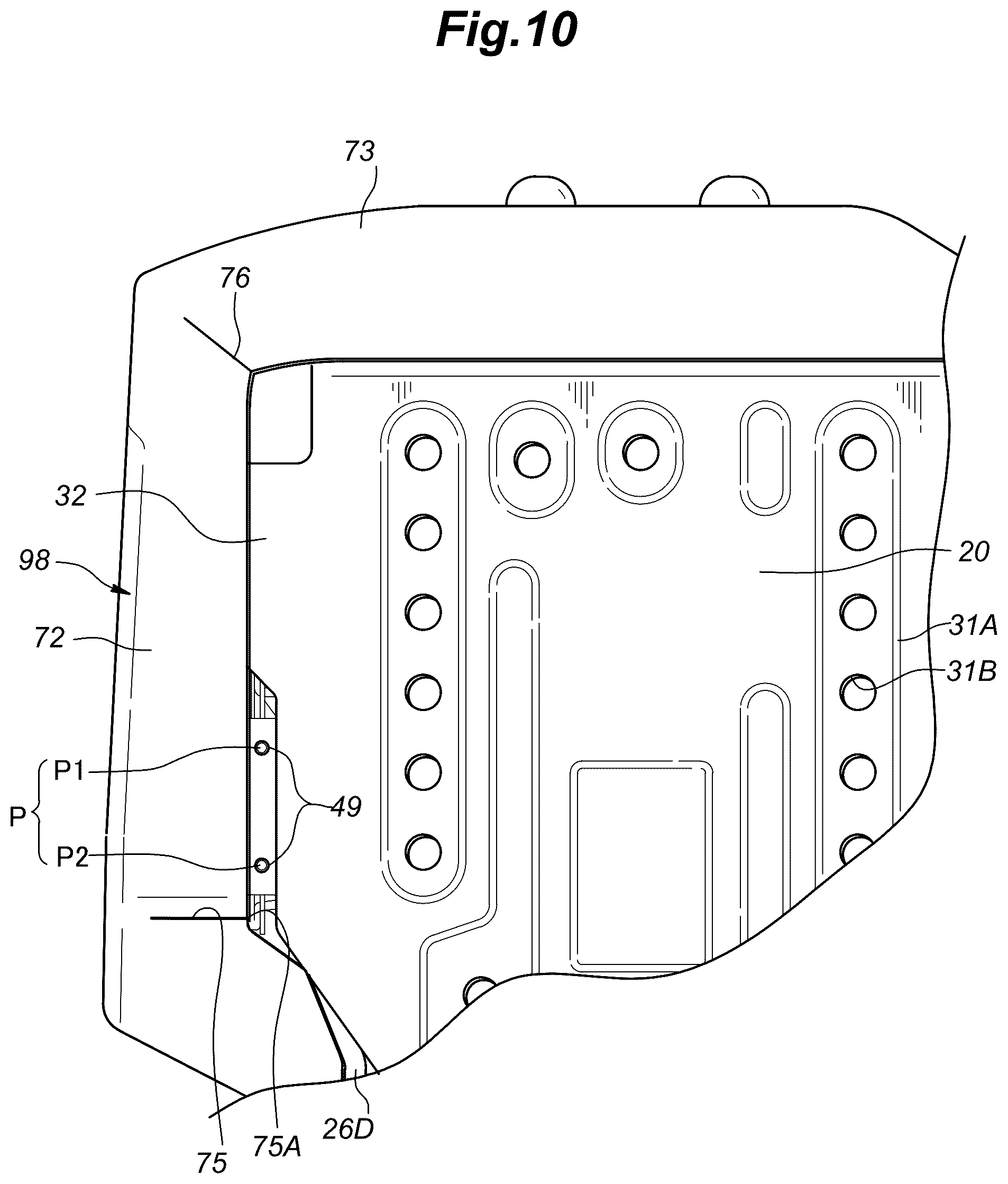 Patent US12319220 Figure 10 – Vehicle seat