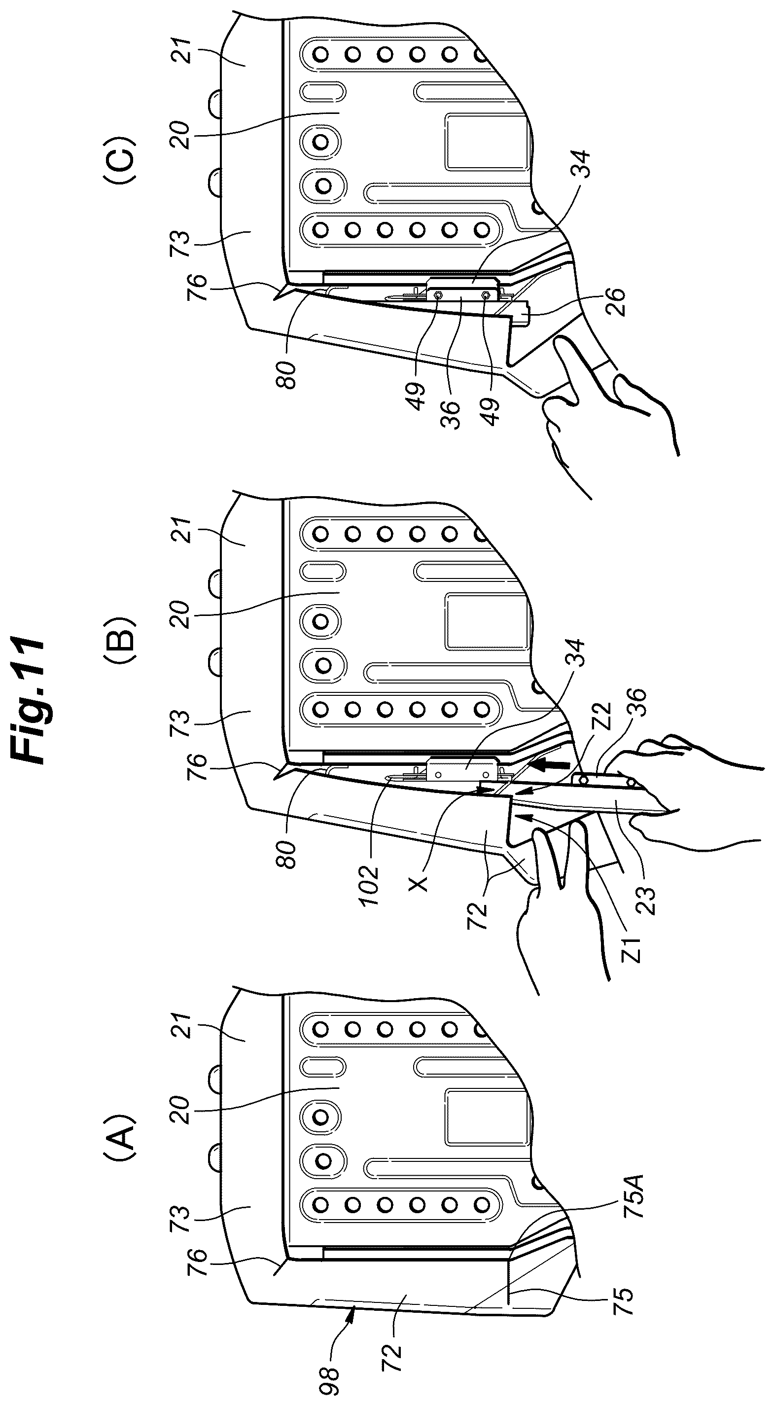 Patent US12319220 Figure 11 – Vehicle seat