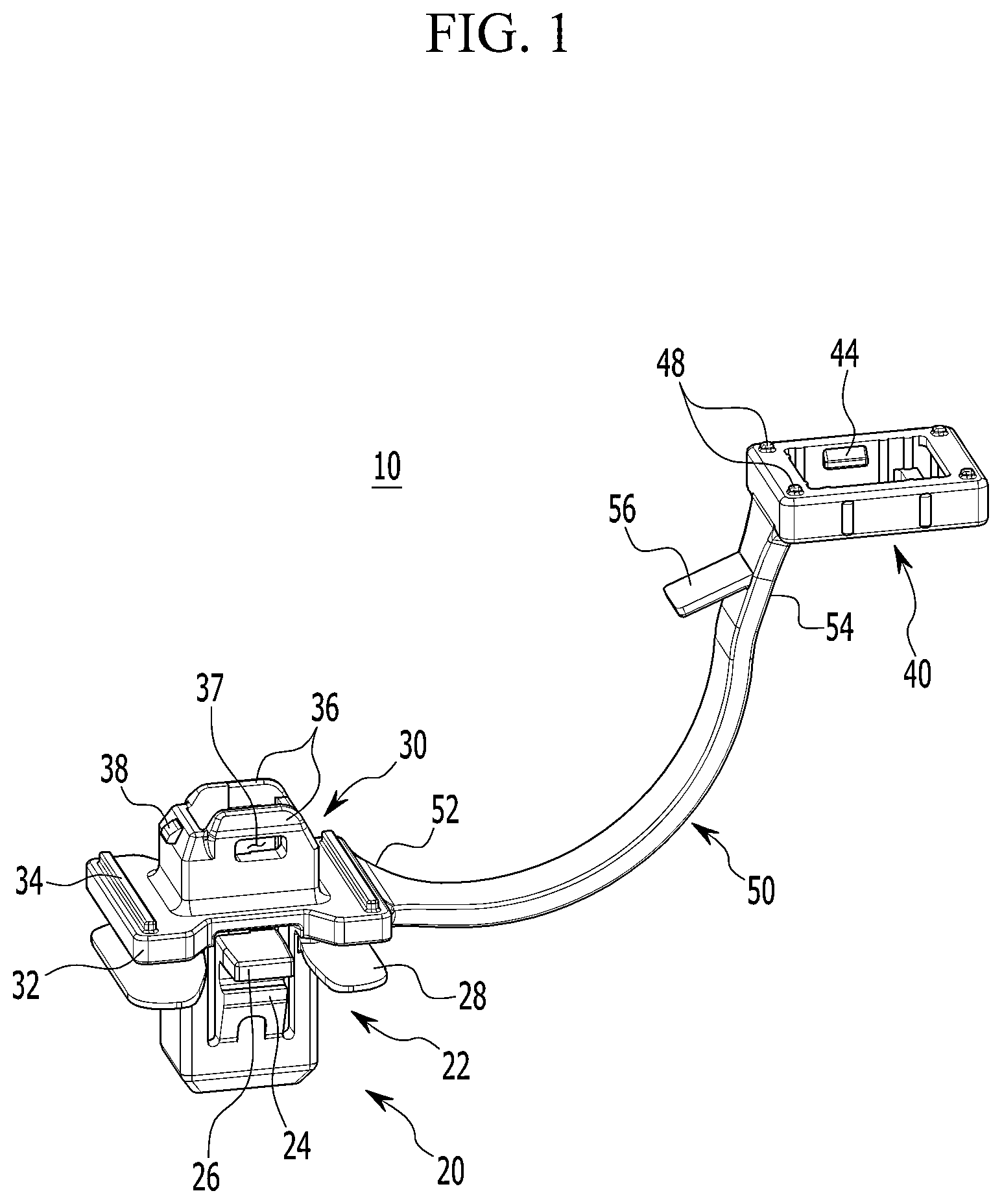 Patent US12319221 Figure 1 – Tether clip, pillar structure provided with the same, and assembly method thereof