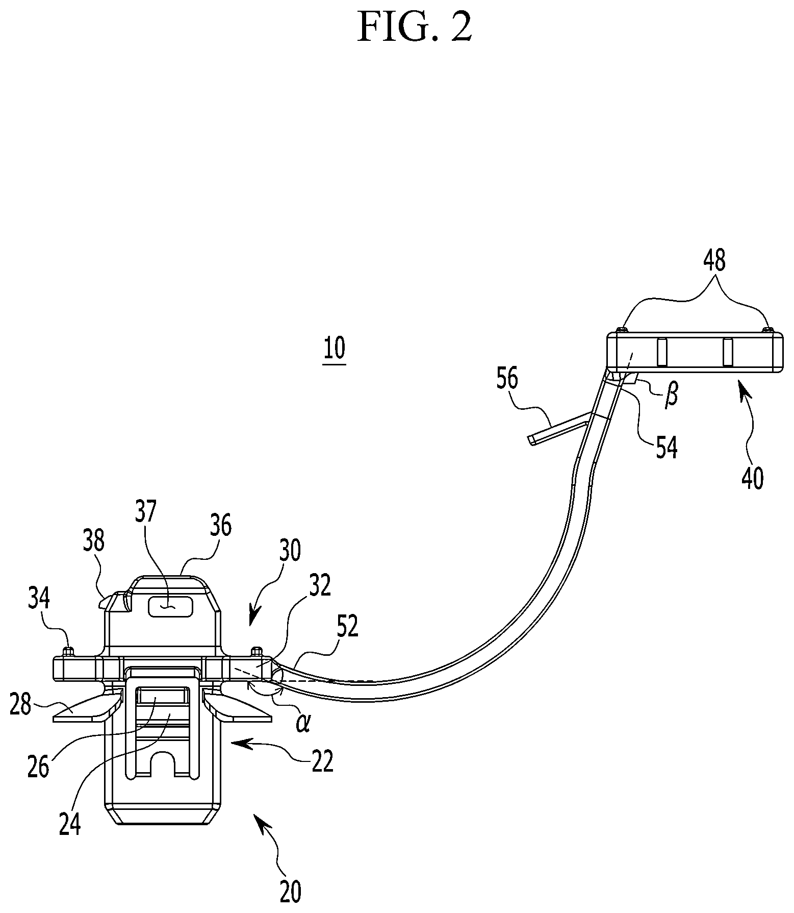 Patent US12319221 Figure 2 – Tether clip, pillar structure provided with the same, and assembly method thereof