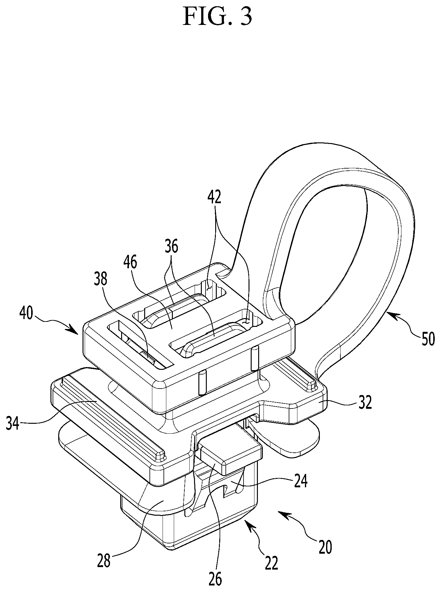 Patent US12319221 Figure 3 – Tether clip, pillar structure provided with the same, and assembly method thereof