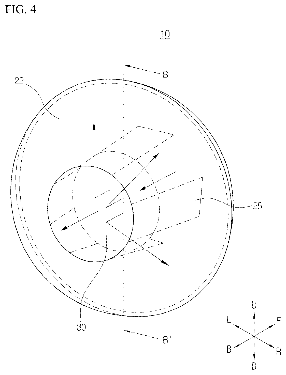 Patent US12319223 Figure 3 – Driver seat airbag device for vehicle and method for manufacturing same